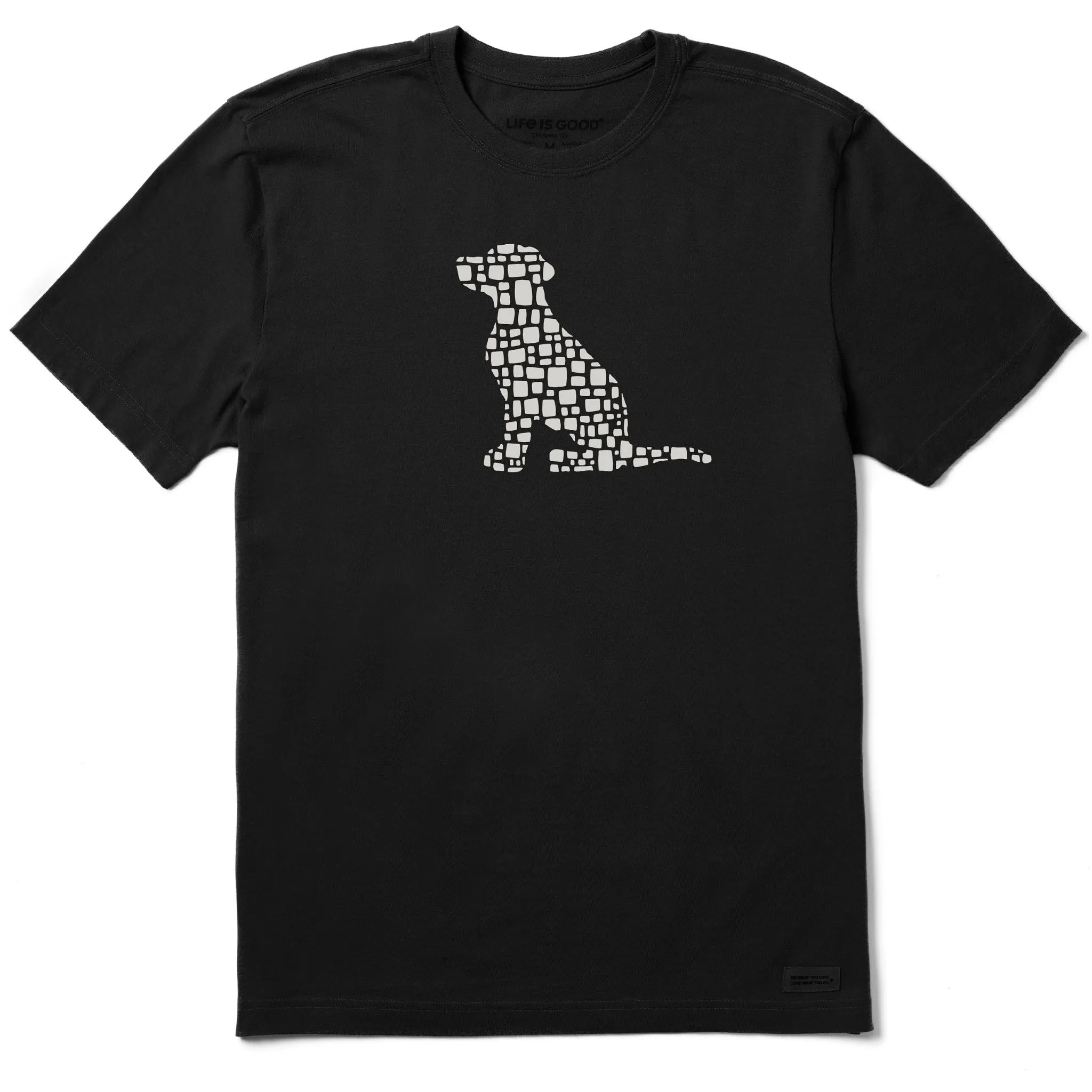 Men's Bert's Cobblestone Dog Short Sleeve Crusher Tee Life is Good