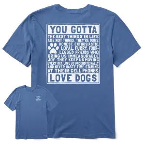 Men's Berts Dog Manifesto Short Sleeve Crusher Tee Life is Good