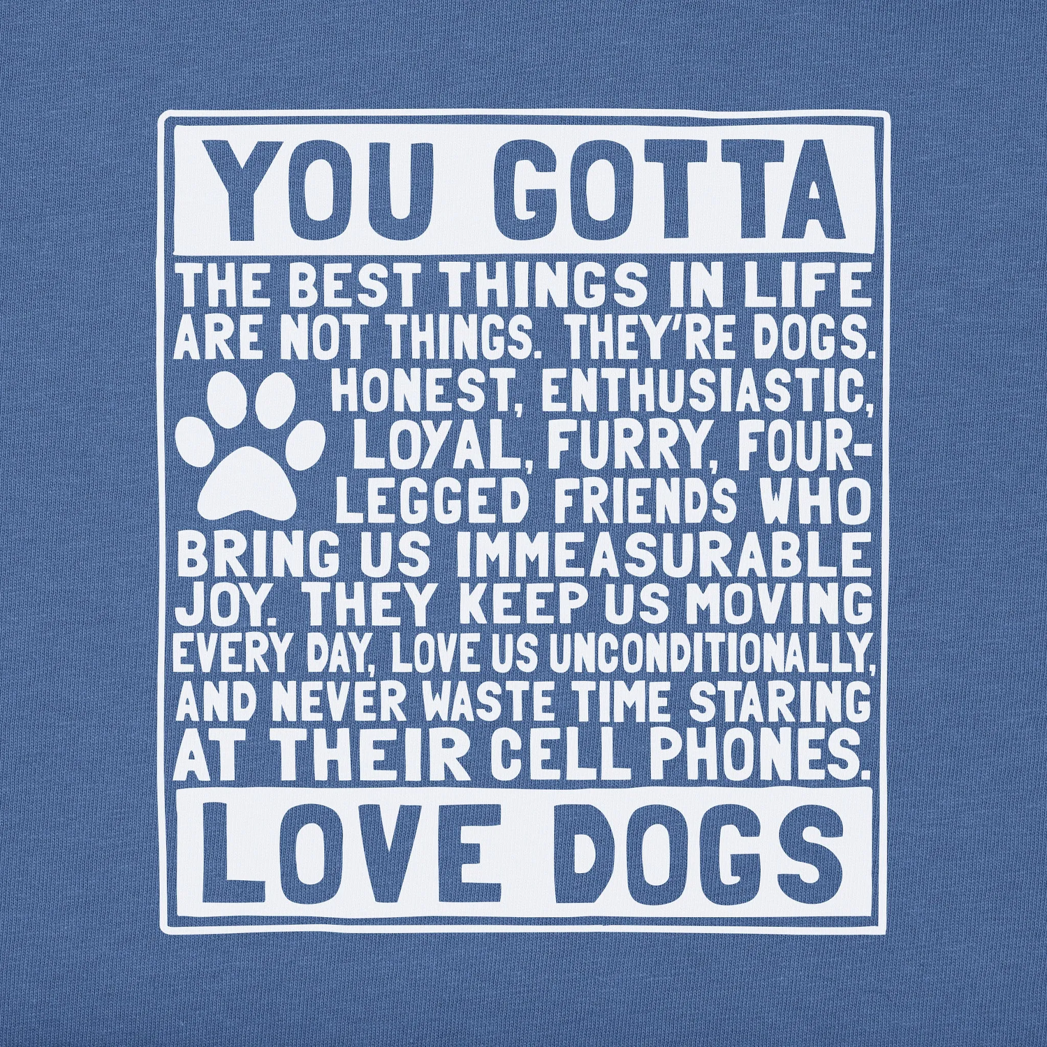Men's Berts Dog Manifesto Short Sleeve Crusher Tee Life is Good