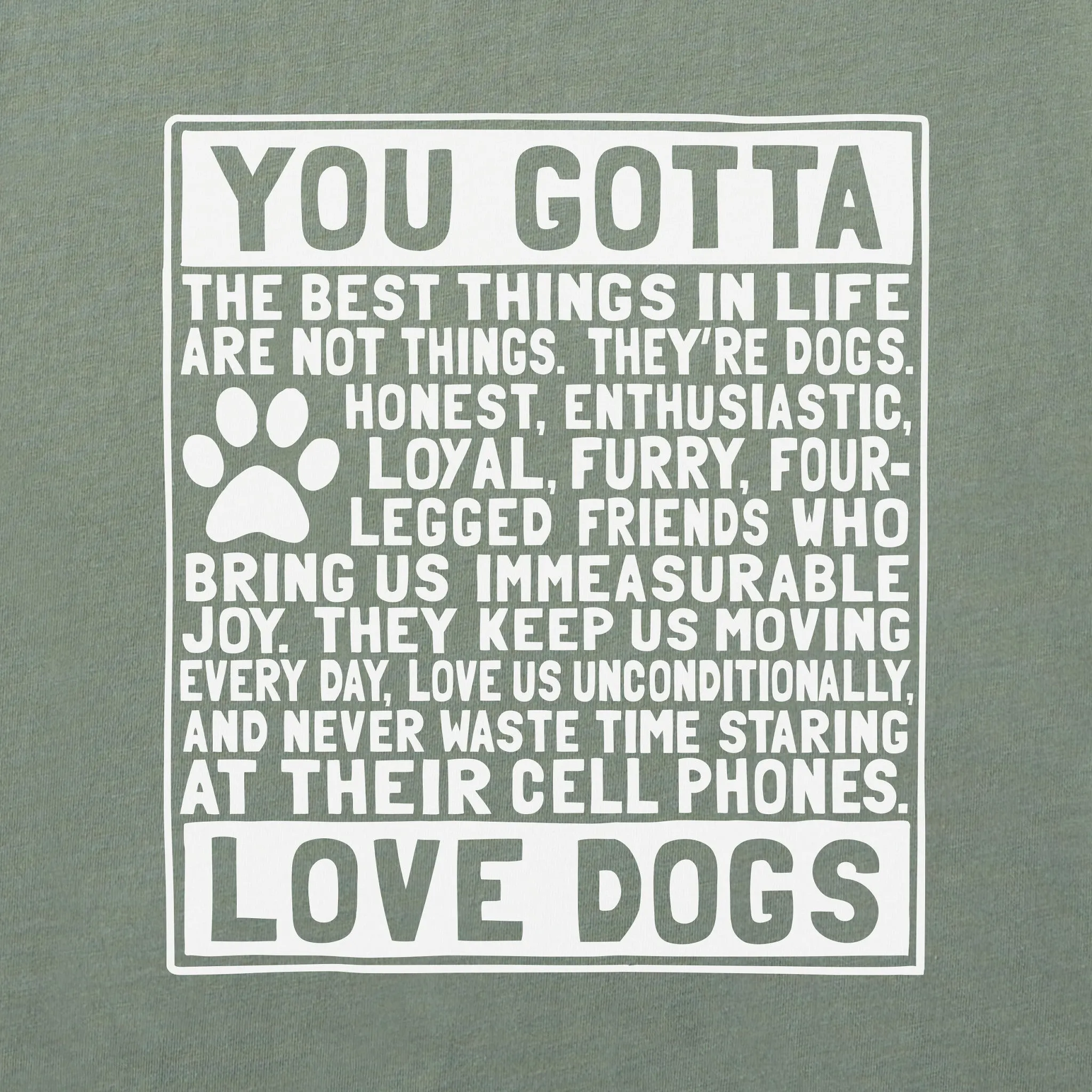 Men's Berts Dog Manifesto Short Sleeve Crusher Tee Life is Good
