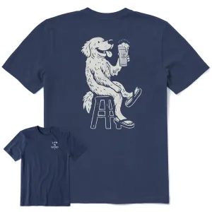 Men's Bert's Golden with Pilsner Short Sleeve Crusher Tee Life is Good