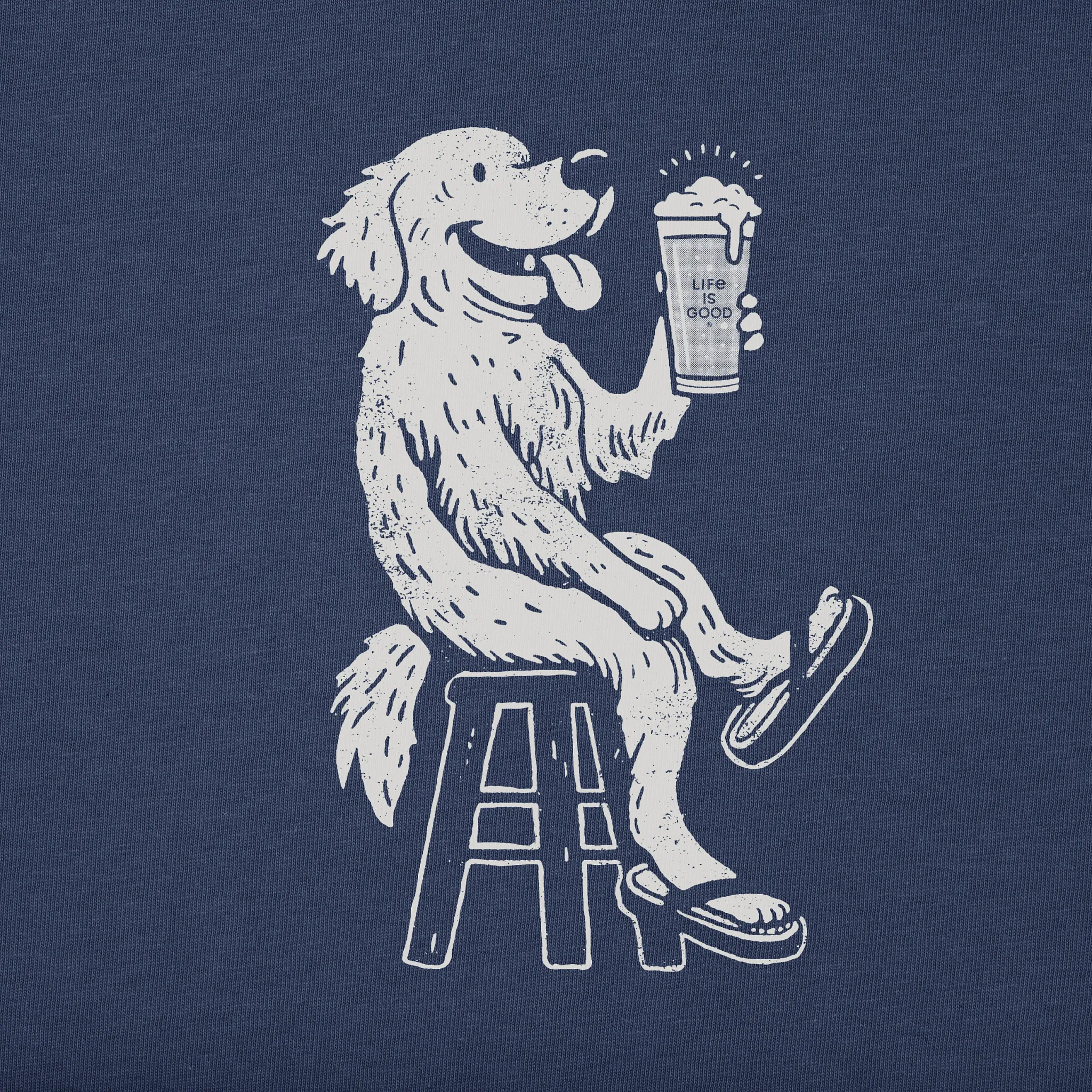 Men's Bert's Golden with Pilsner Short Sleeve Crusher Tee Life is Good