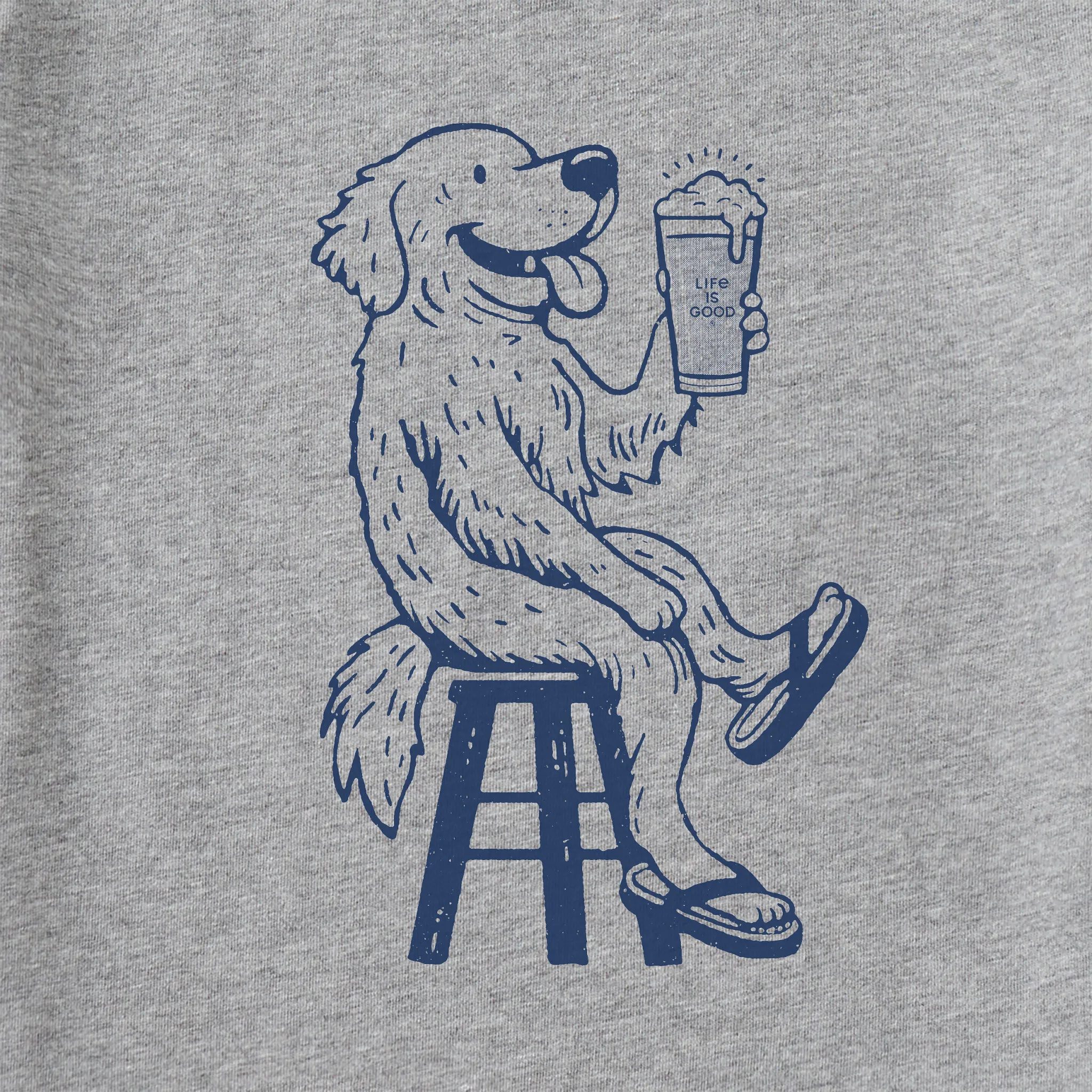 Men's Bert's Golden with Pilsner Short Sleeve Crusher Tee Life is Good