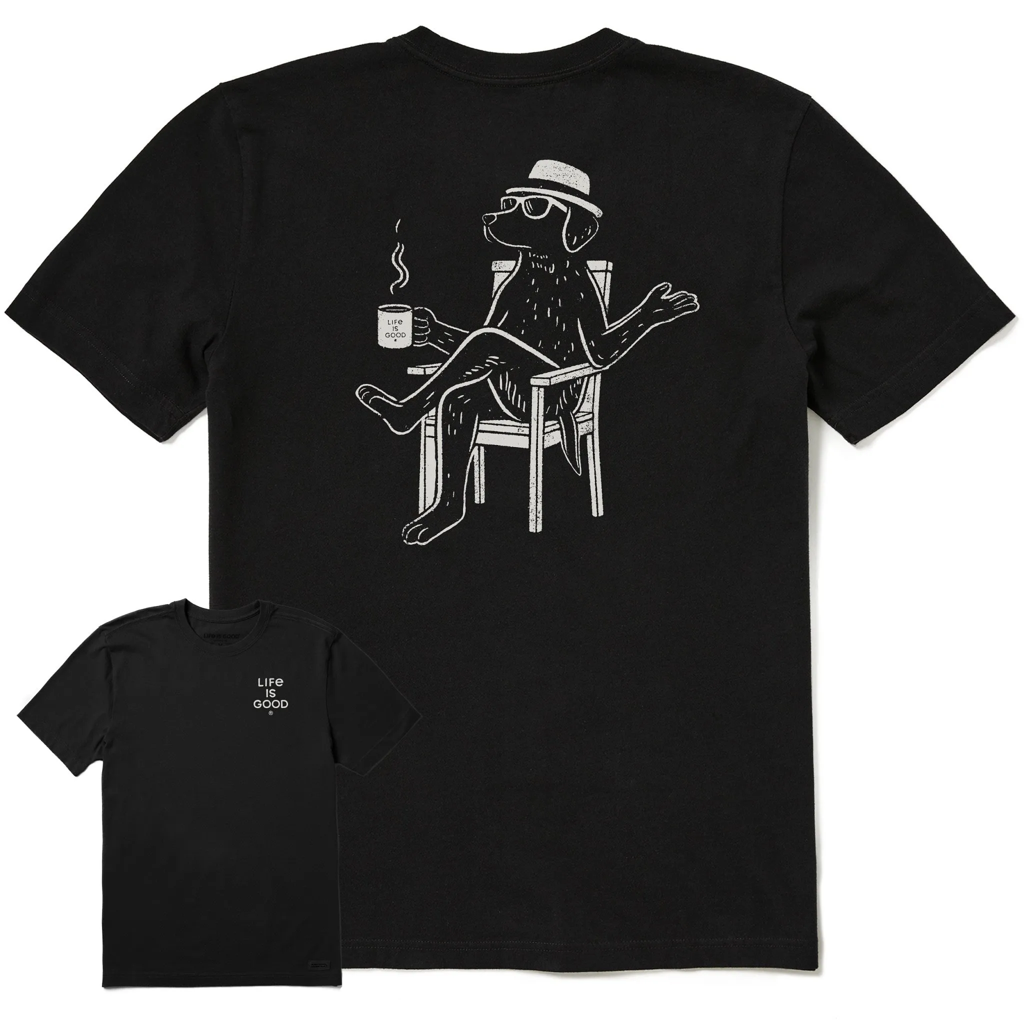Men's Bert's Lab with Coffee Short Sleeve Crusher Tee Life is Good