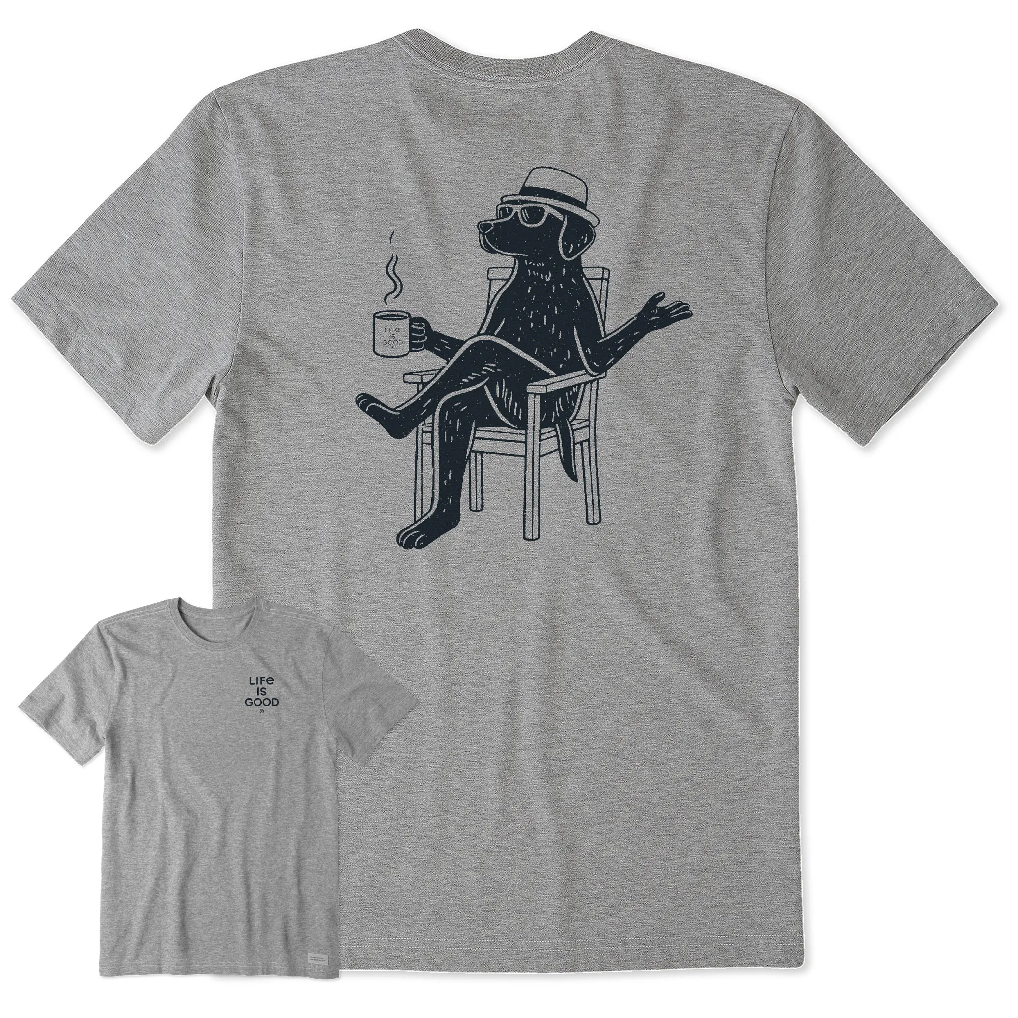 Men's Bert's Lab with Coffee Short Sleeve Crusher Tee Life is Good