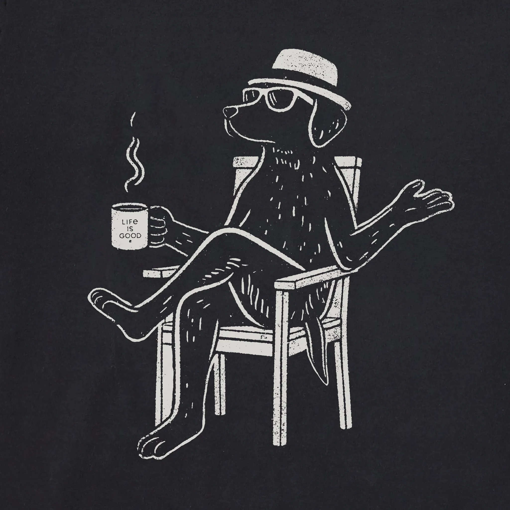 Men's Bert's Lab with Coffee Short Sleeve Crusher Tee Life is Good