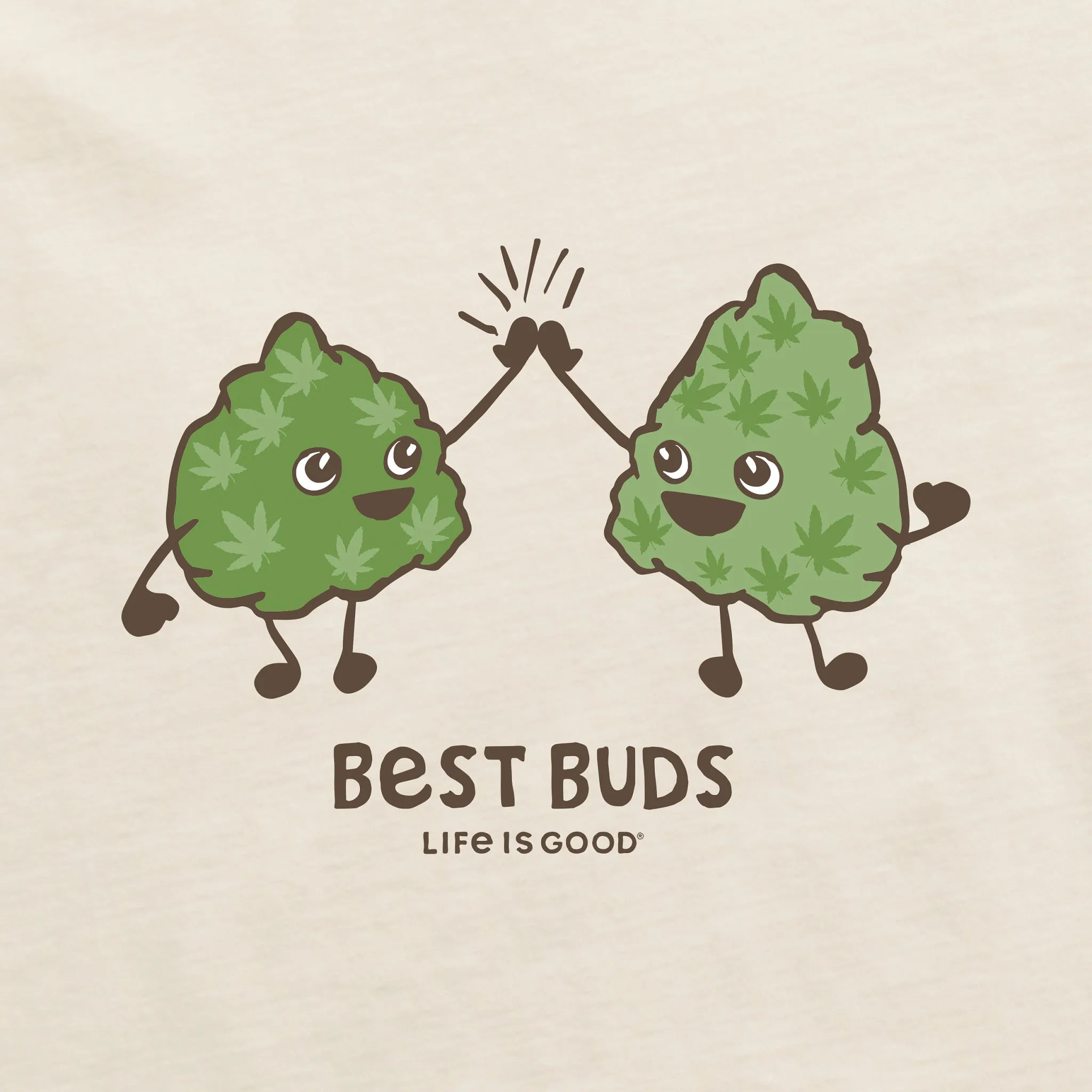 Men's Best Buds Short Sleeve Crusher Tee Life is Good