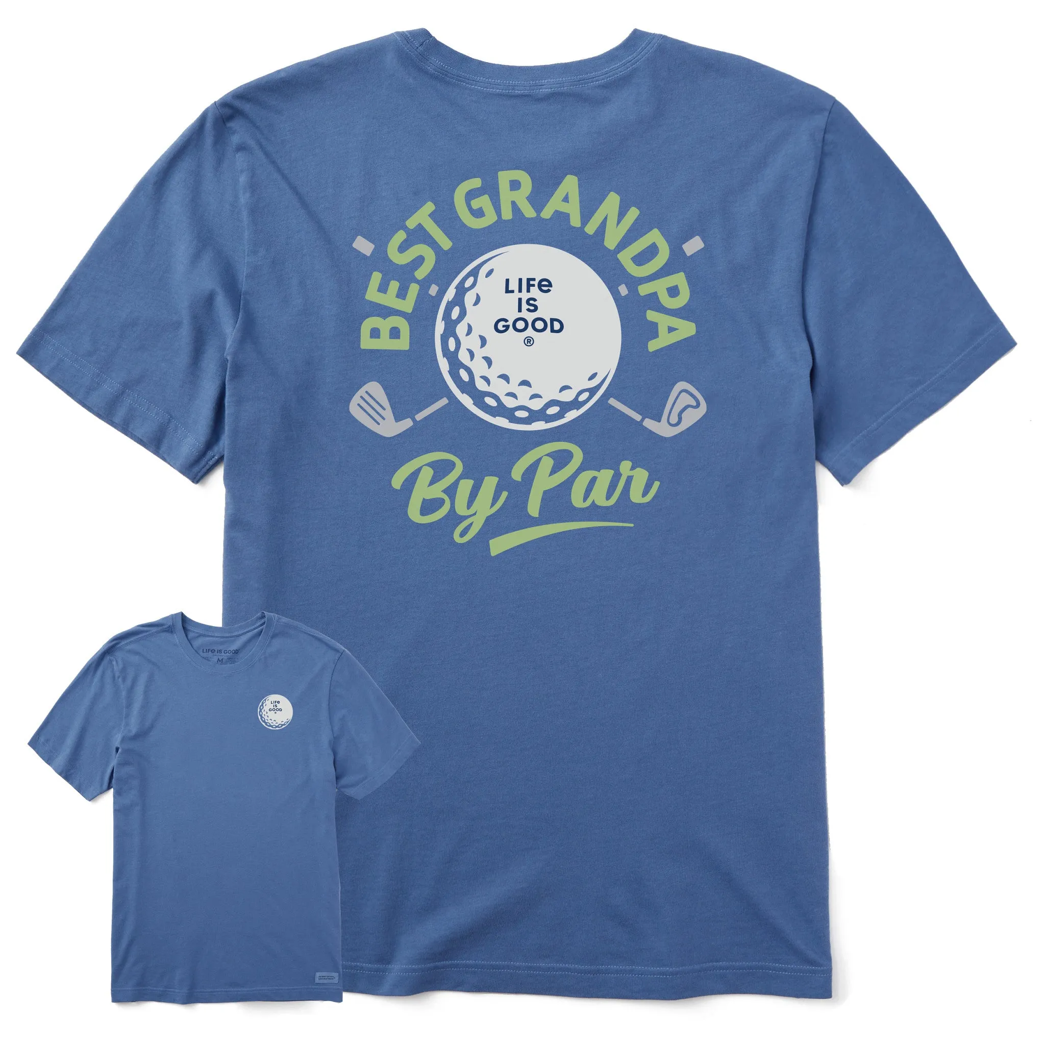Men's Best Grandpa by Par Golf Short Sleeve Tee Life is Good