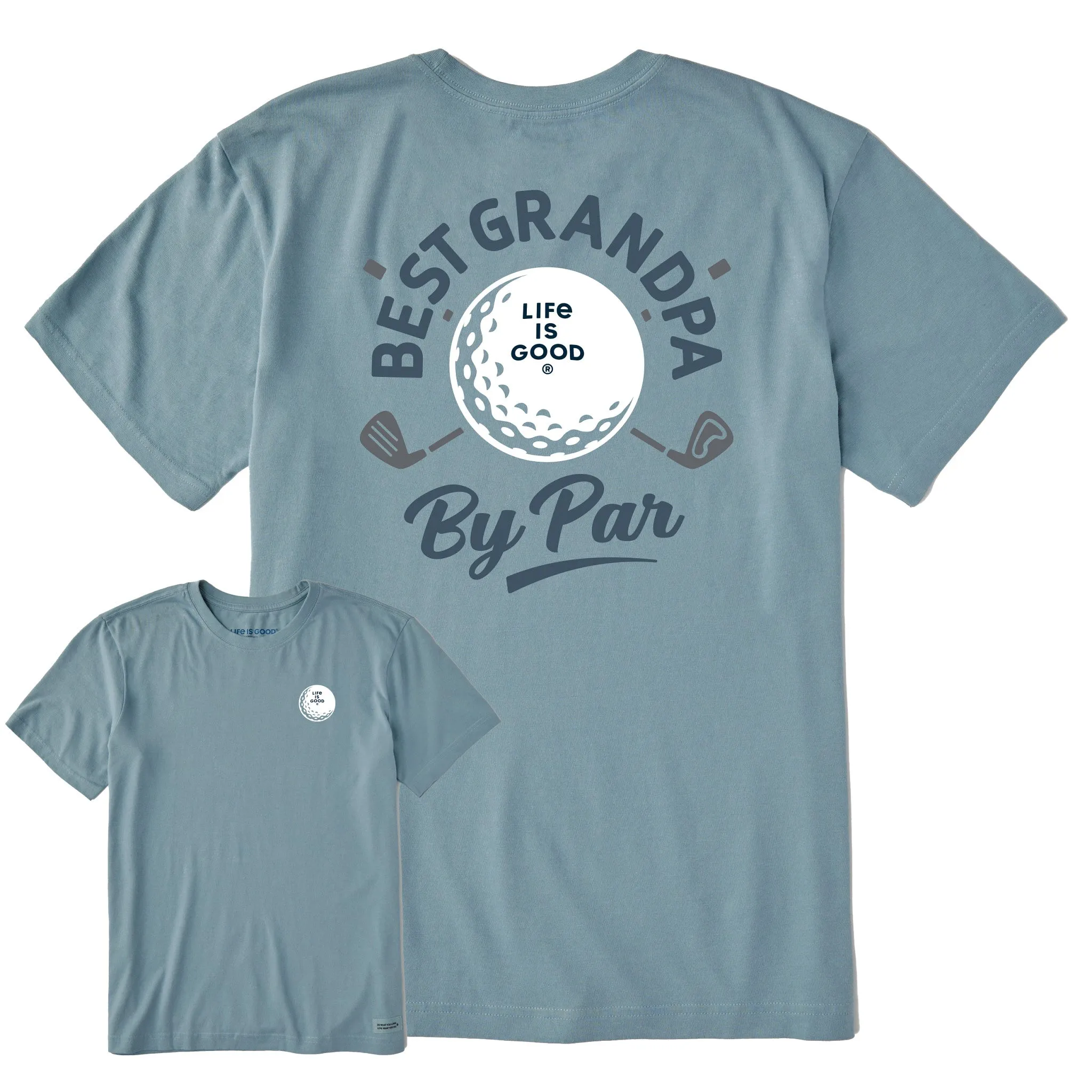 Men's Best Grandpa by Par Golf Short Sleeve Tee Life is Good