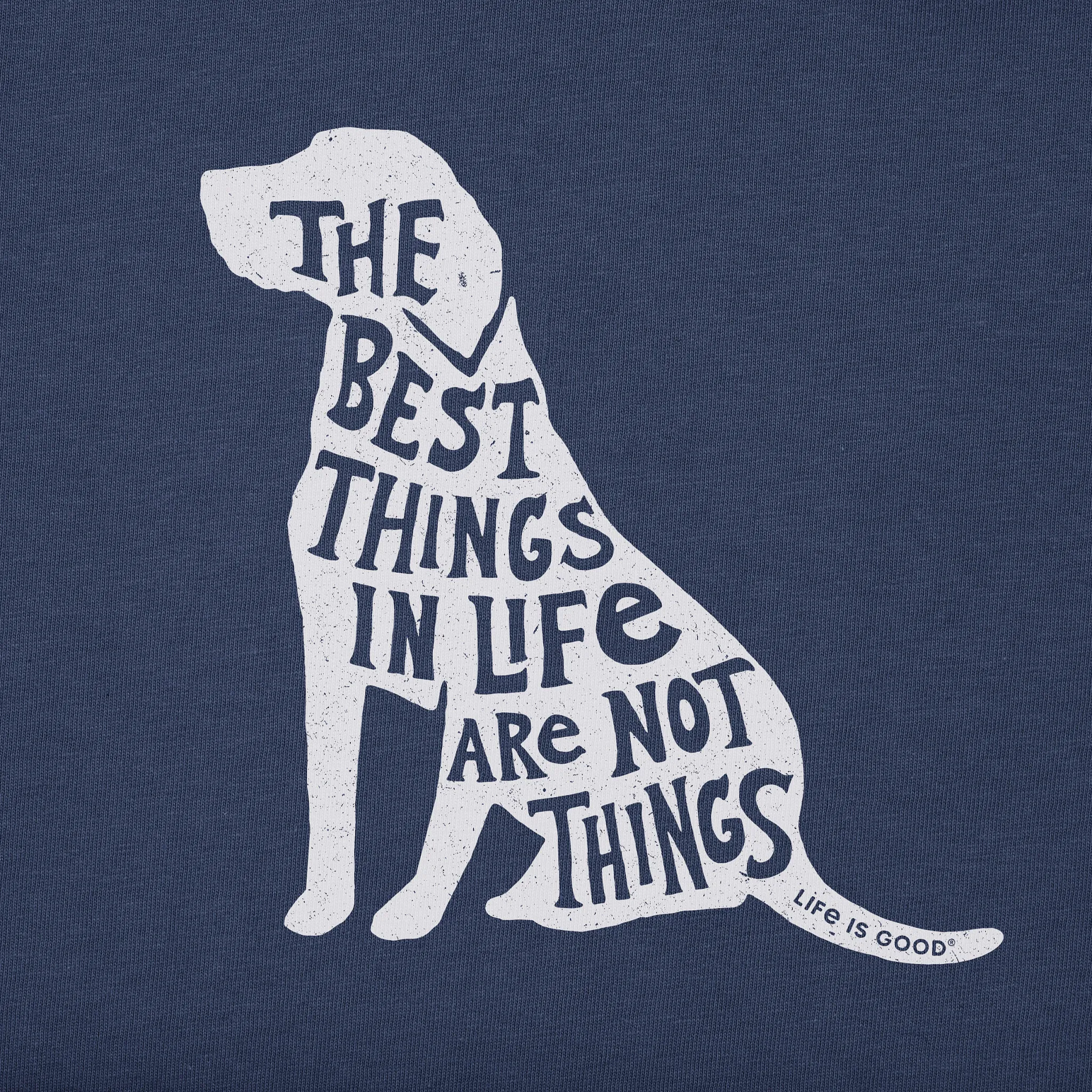Men's Best Things Dog Silhouette Short Sleeve Crusher Tee Life is Good
