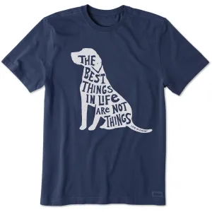 Men's Best Things Dog Silhouette Short Sleeve Crusher Tee Life is Good