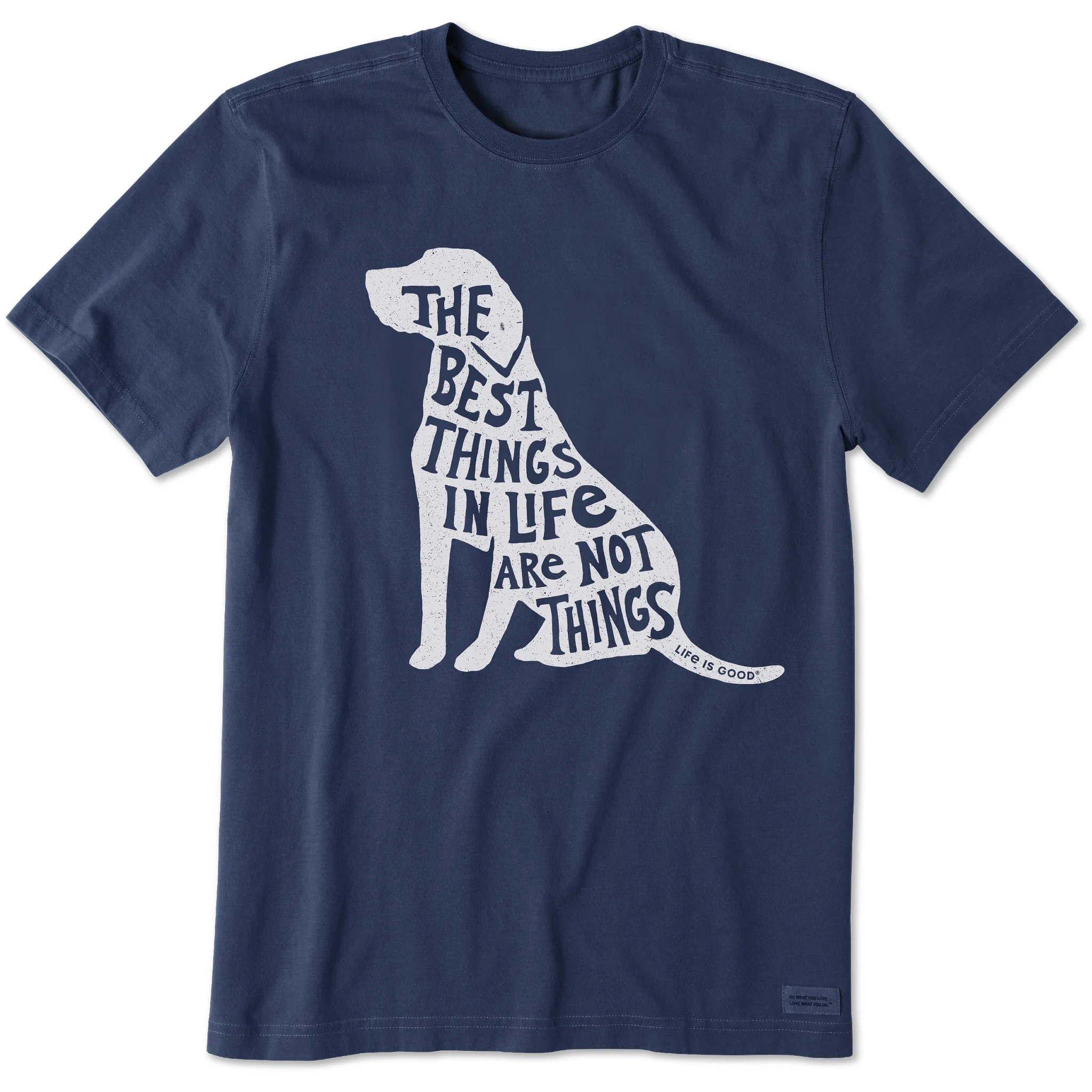 Men's Best Things Dog Silhouette Short Sleeve Crusher Tee Life is Good