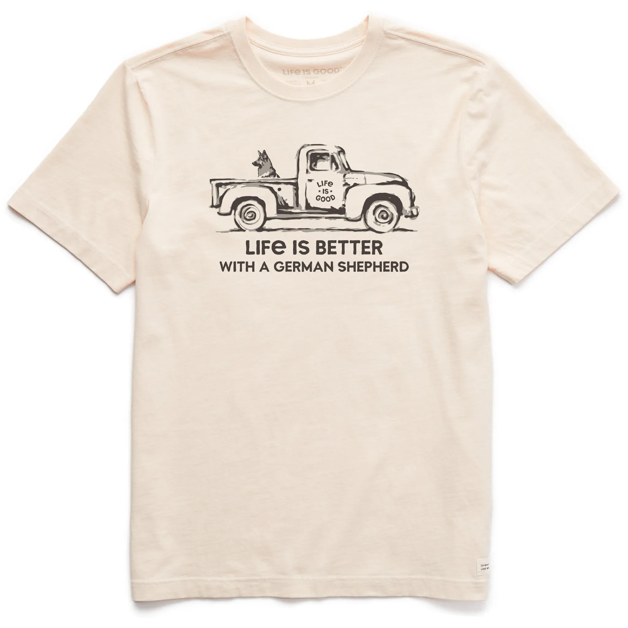 Men's Better with a Shepherd Truck Short Sleeve Crusher Tee Life is Good