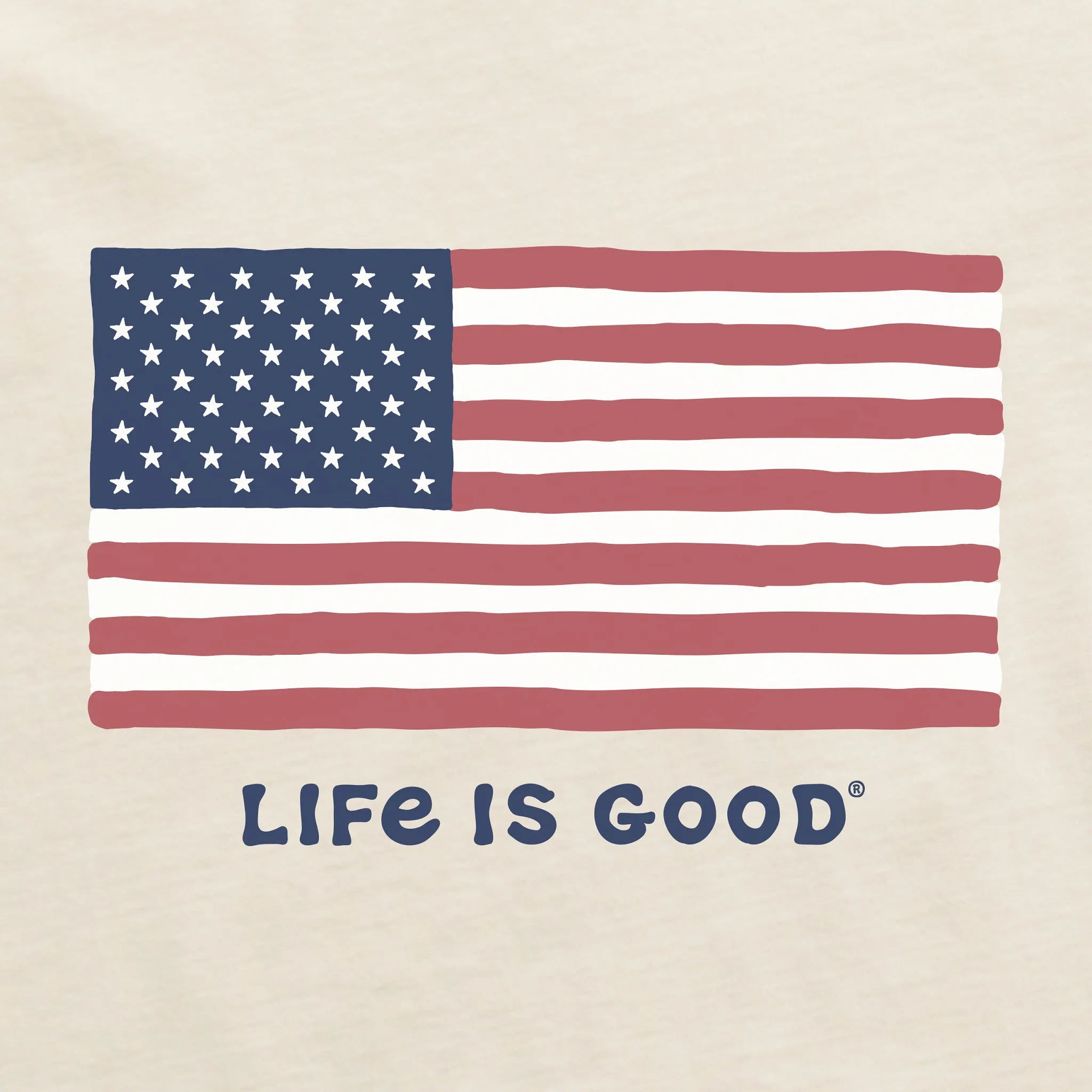 Men's Big Flag Short Sleeve Tee Life is Good