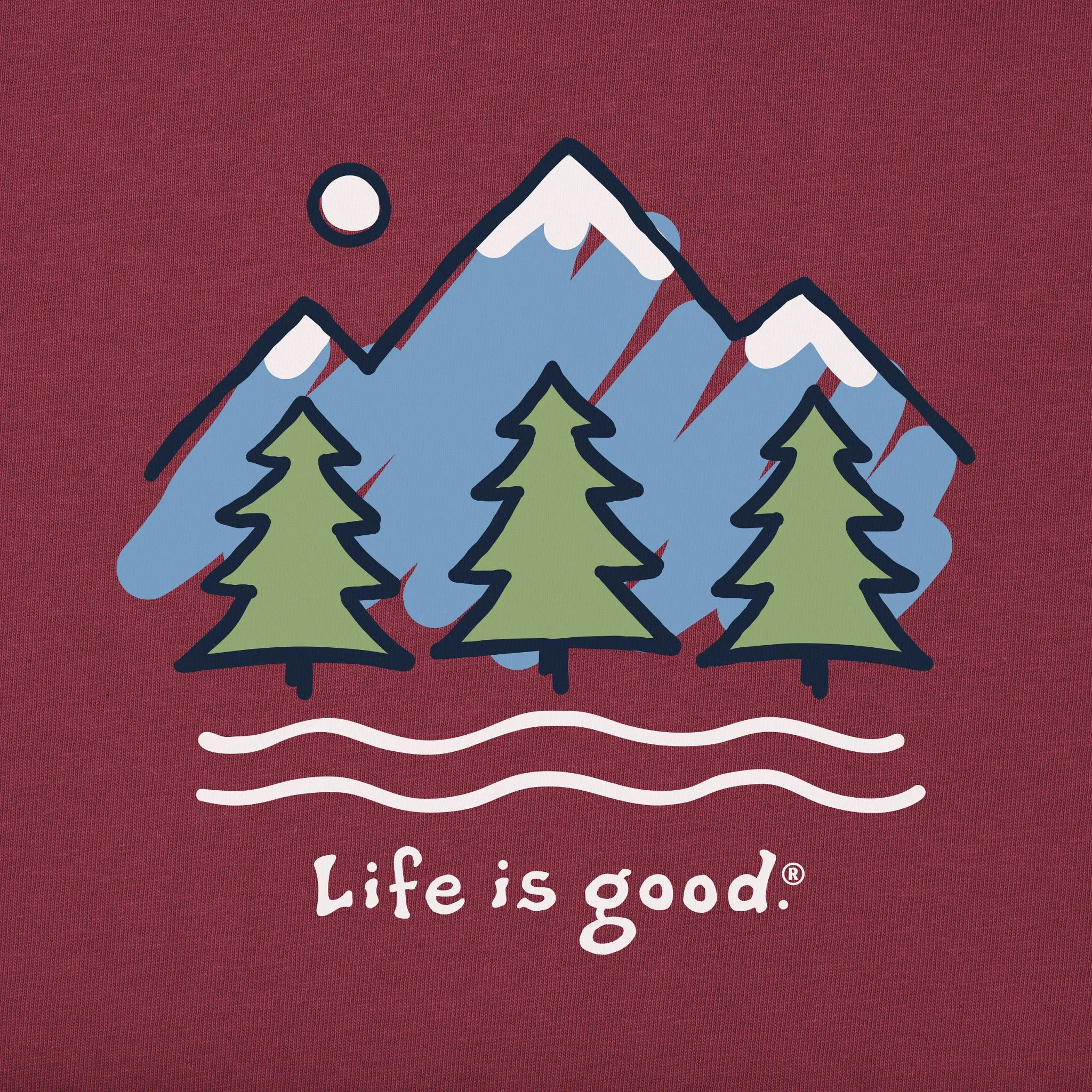 Men's Big Mountains Short Sleeve Crusher Tee Life is Good
