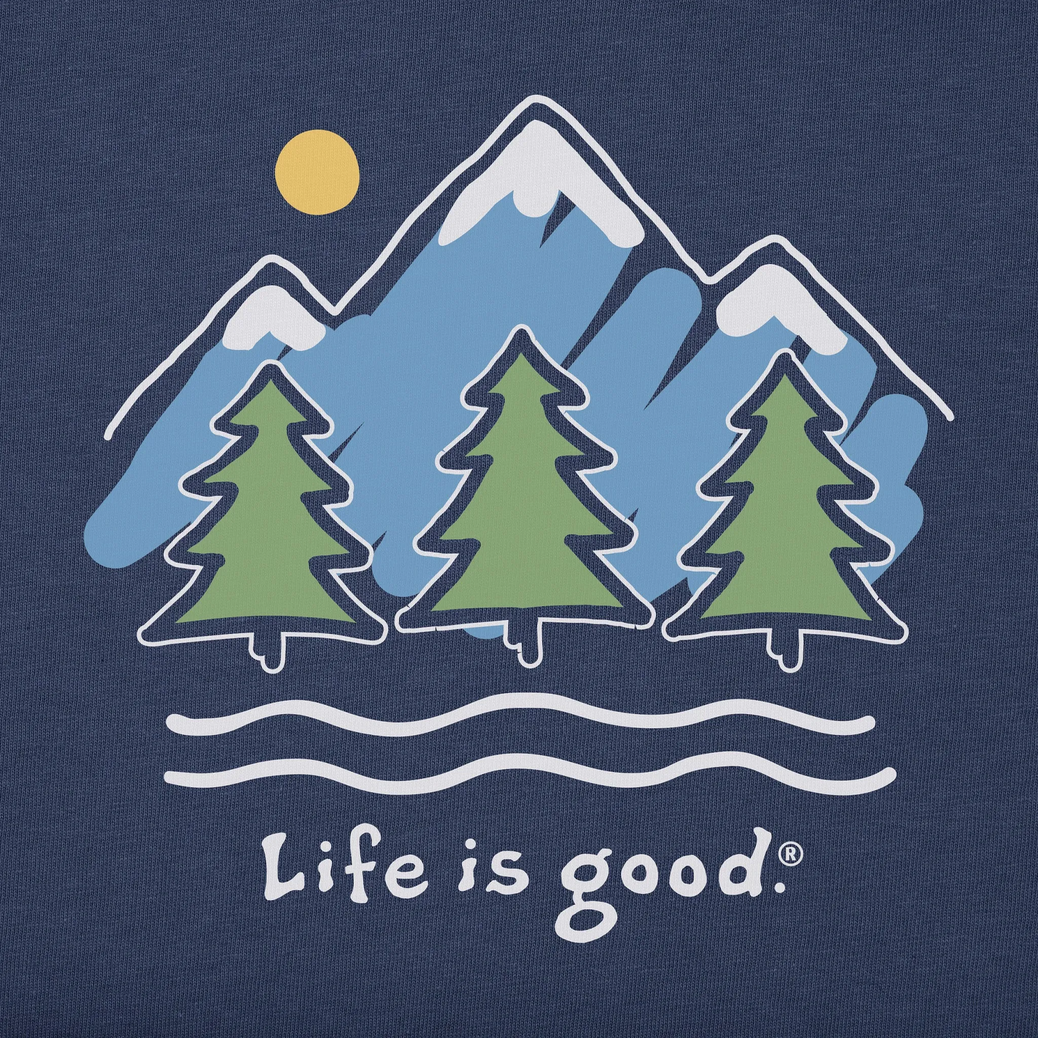 Men's Big Mountains Short Sleeve Crusher Tee Life is Good