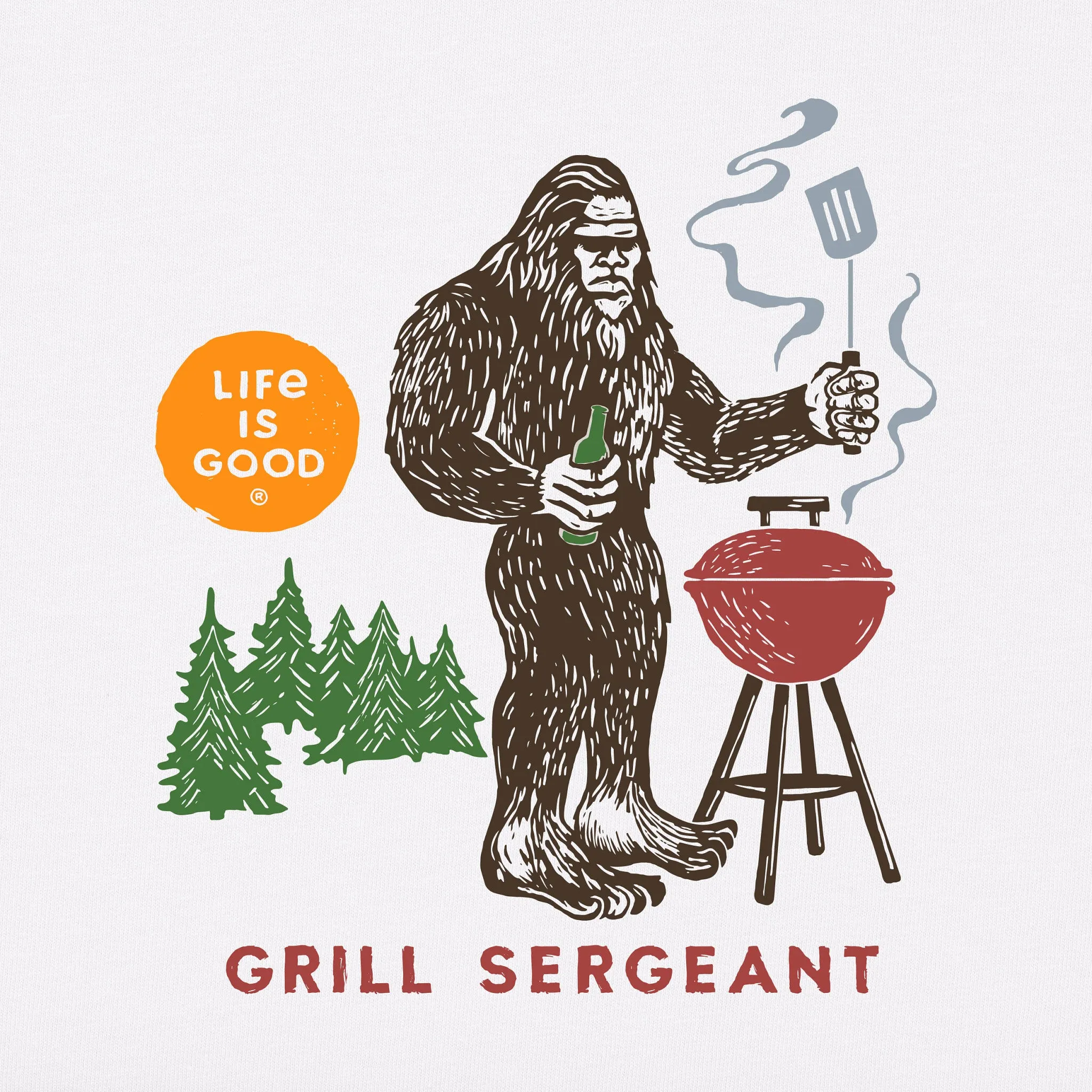 Men's Bigfoot Grill Sergeant Short Sleeve Tee Life is Good