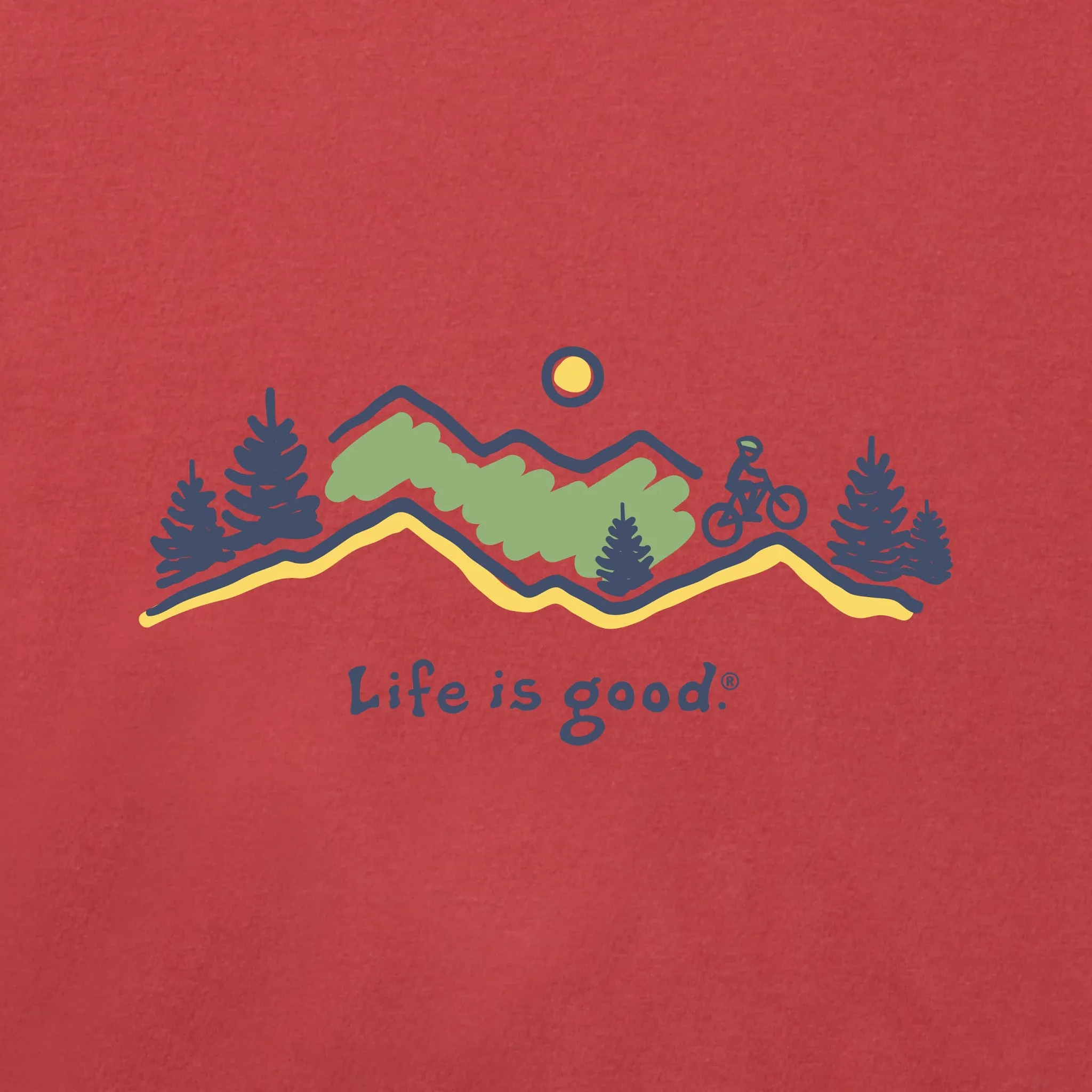 Men's Bike Vista Short Sleeve Crusher Tee Life is Good