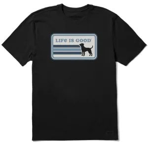 Men's Black Lab Stripes Short Sleeve Tee Life is Good