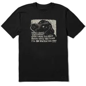 Men's Black Snack Dog Short Sleeve Tee Life is Good