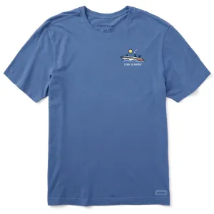 Men's Boat Life Short Sleeve Crusher Tee Life is Good