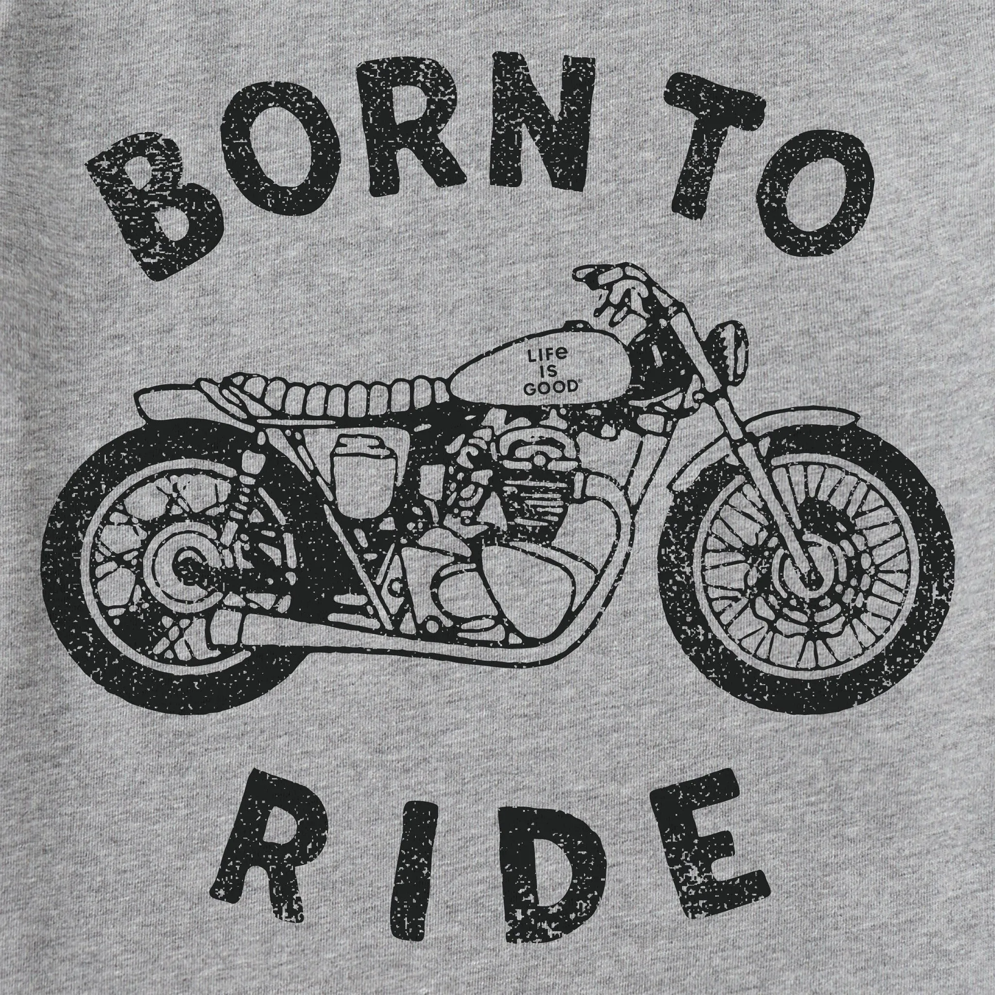 Men's Born to Ride Motorcycle Long Sleeve Crusher Tee Life is Good