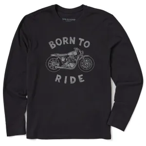 Men's Born to Ride Motorcycle Long Sleeve Crusher Tee Life is Good