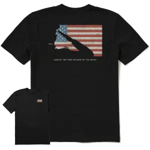 Men's Brave Flag Short Sleeve Tee Life is Good