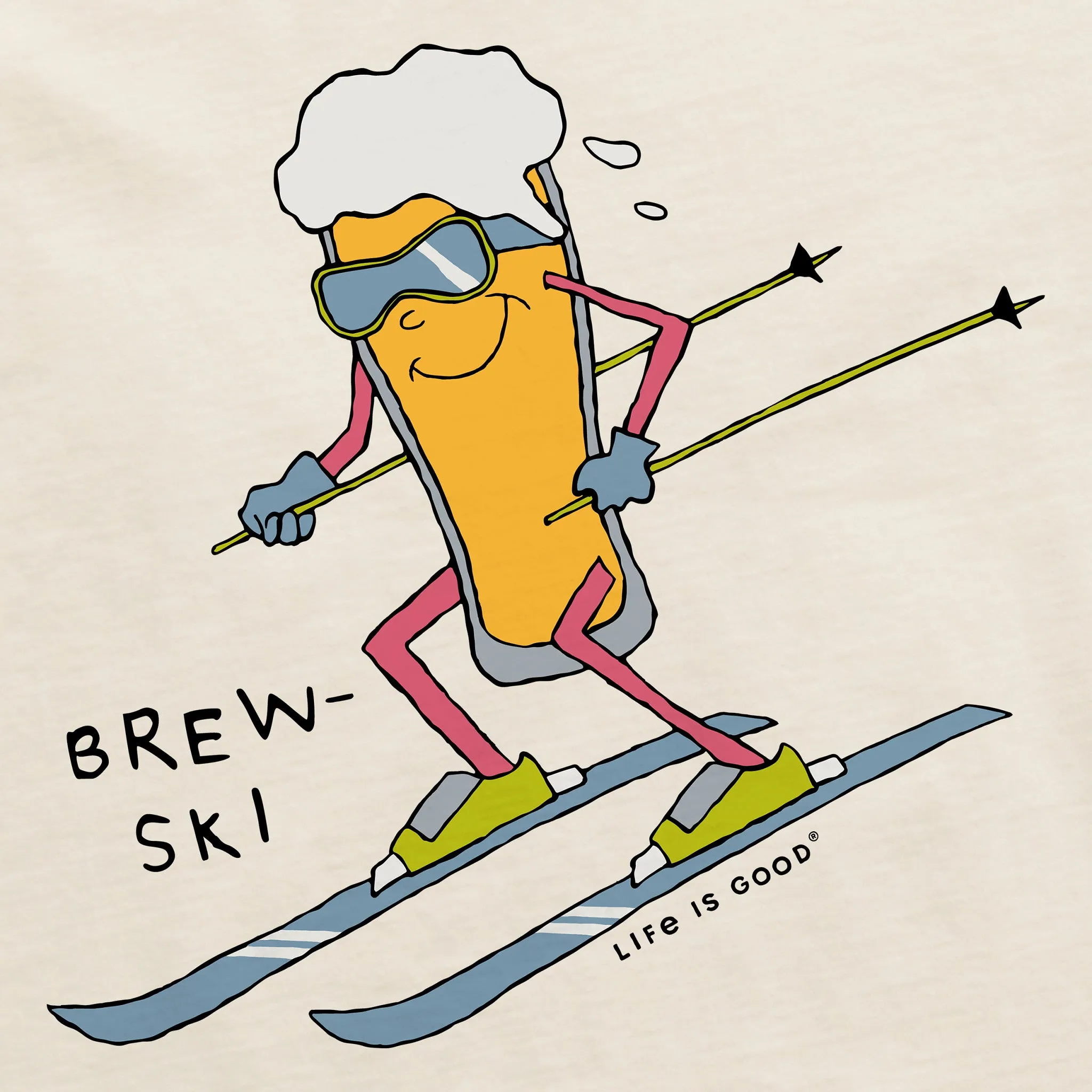 Men's Brewski Long Sleeve Crusher-LITE Tee Life is Good