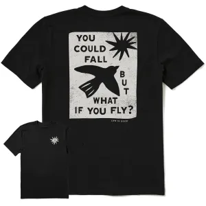 Men's But What if You Fly? Short Sleeve Crusher Tee Life is Good