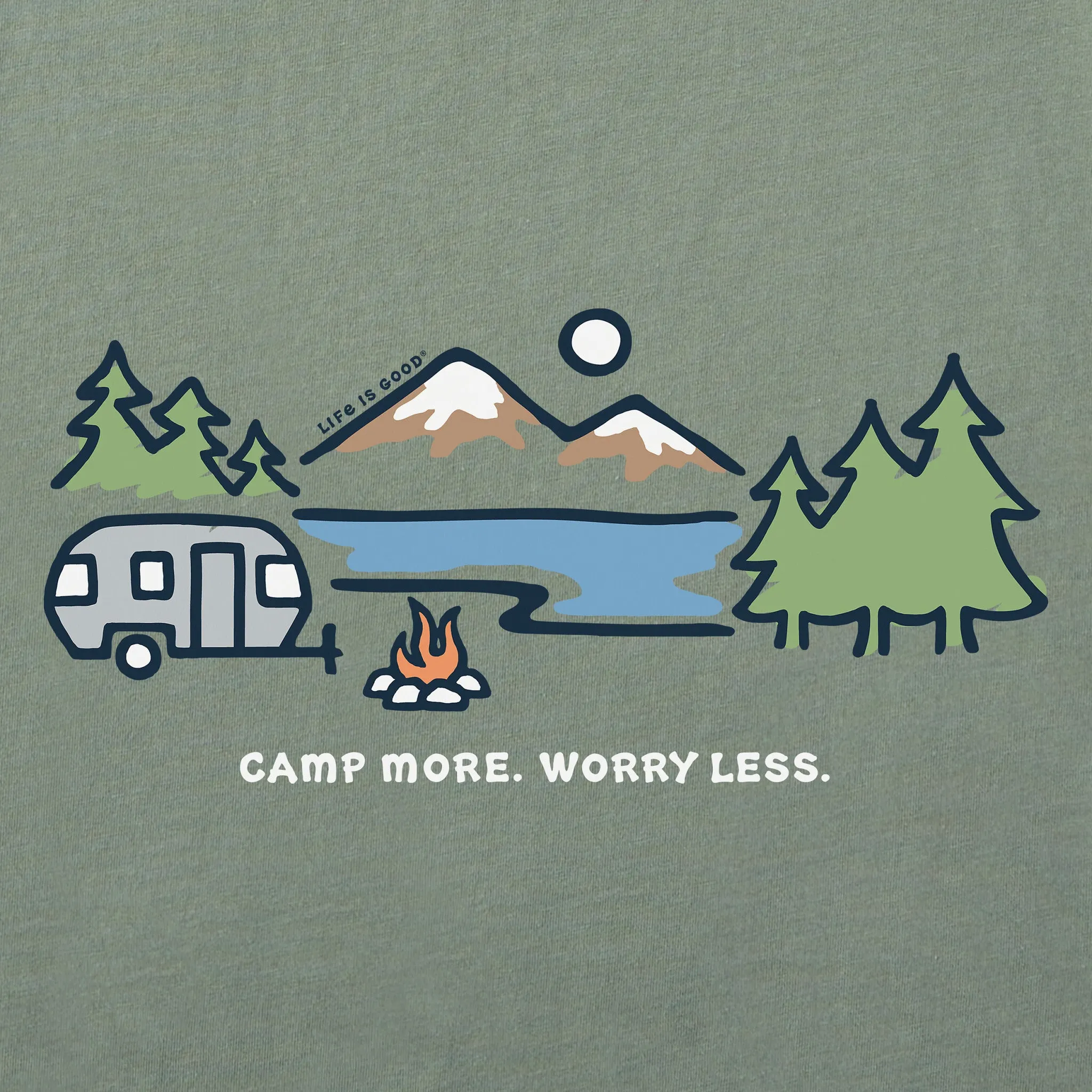 Men's Camp More Lakeside Camper Short Sleeve Tee Life is Good