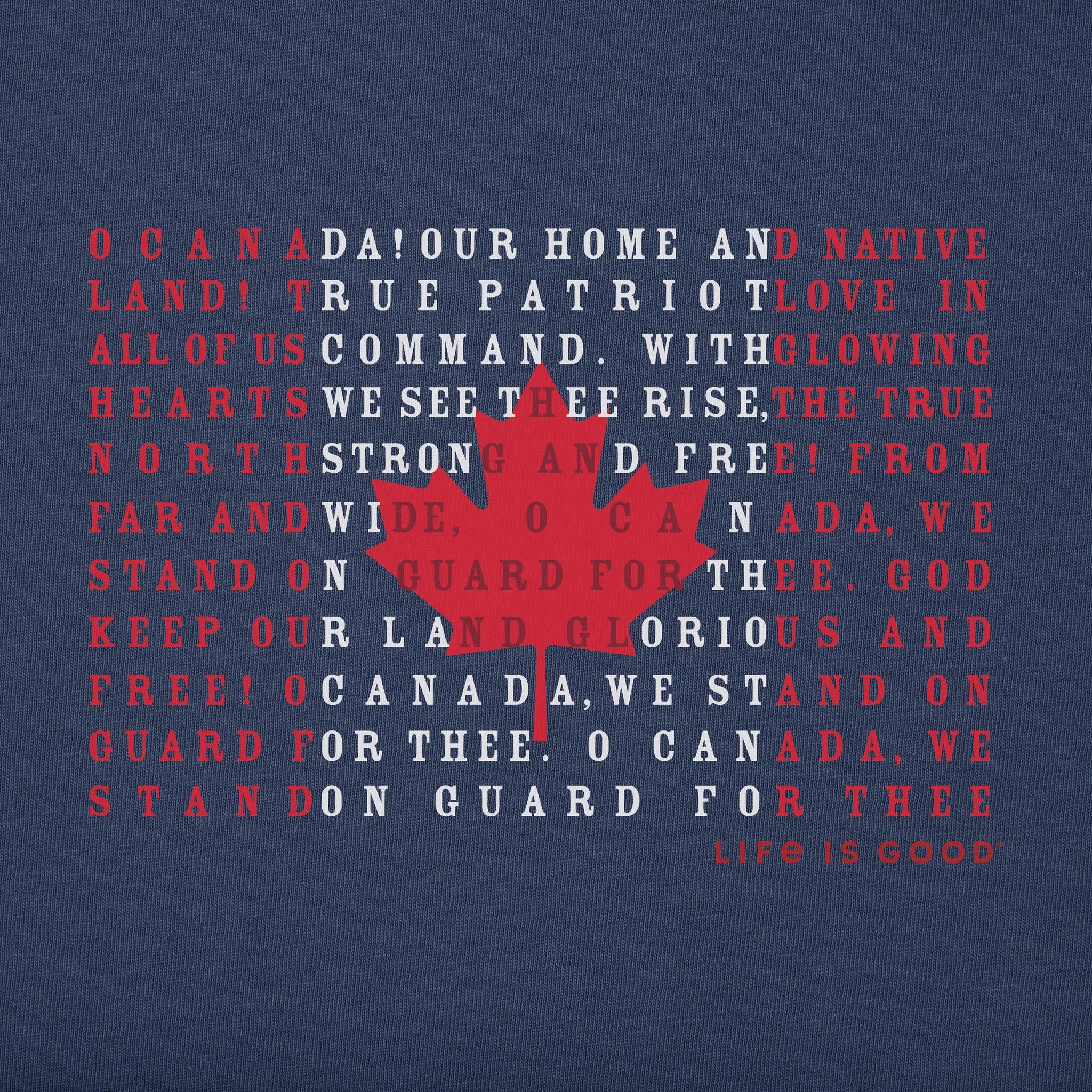 Men's Canada Anthem Flag Short Sleeve Tee Life is Good