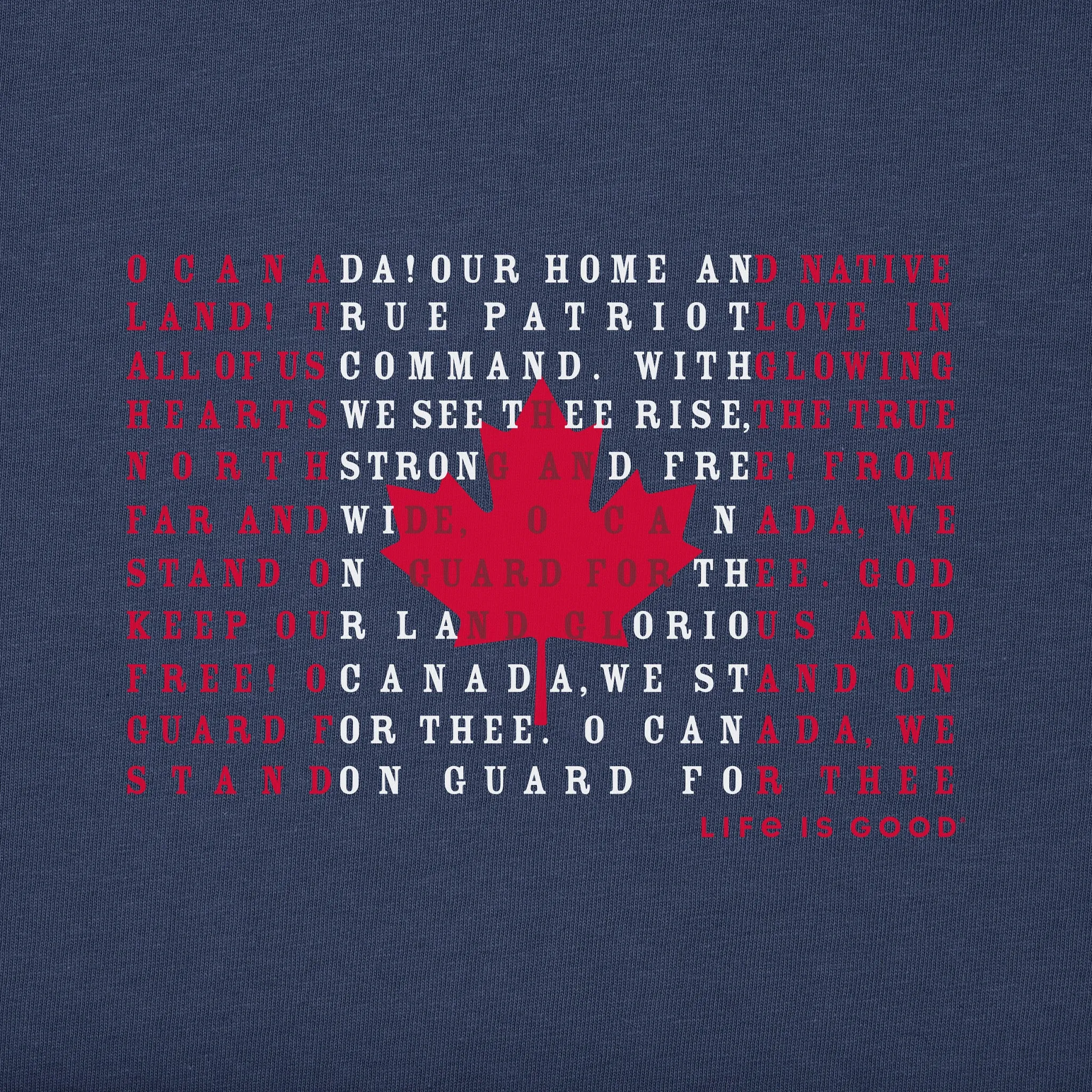 Men's Canada Anthem Flag Short Sleeve Tee Life is Good