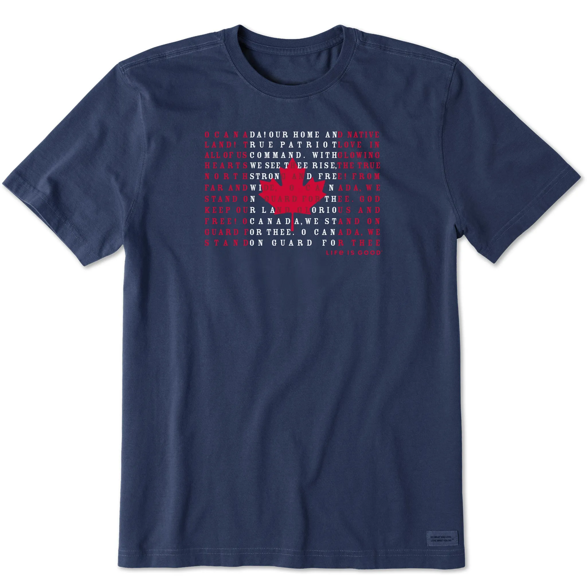 Men's Canada Anthem Flag Short Sleeve Tee Life is Good