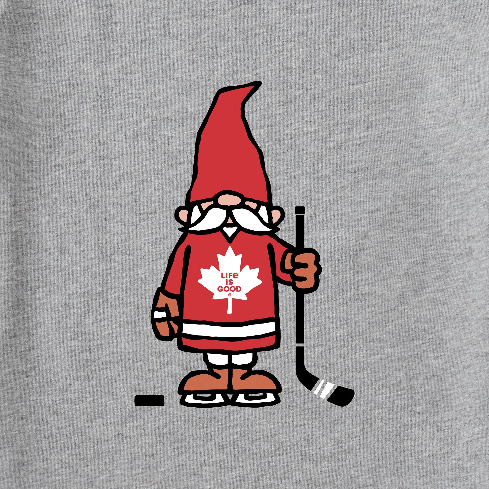 Men's Canadian Hockey Gnome Short Sleeve Tee Life is Good