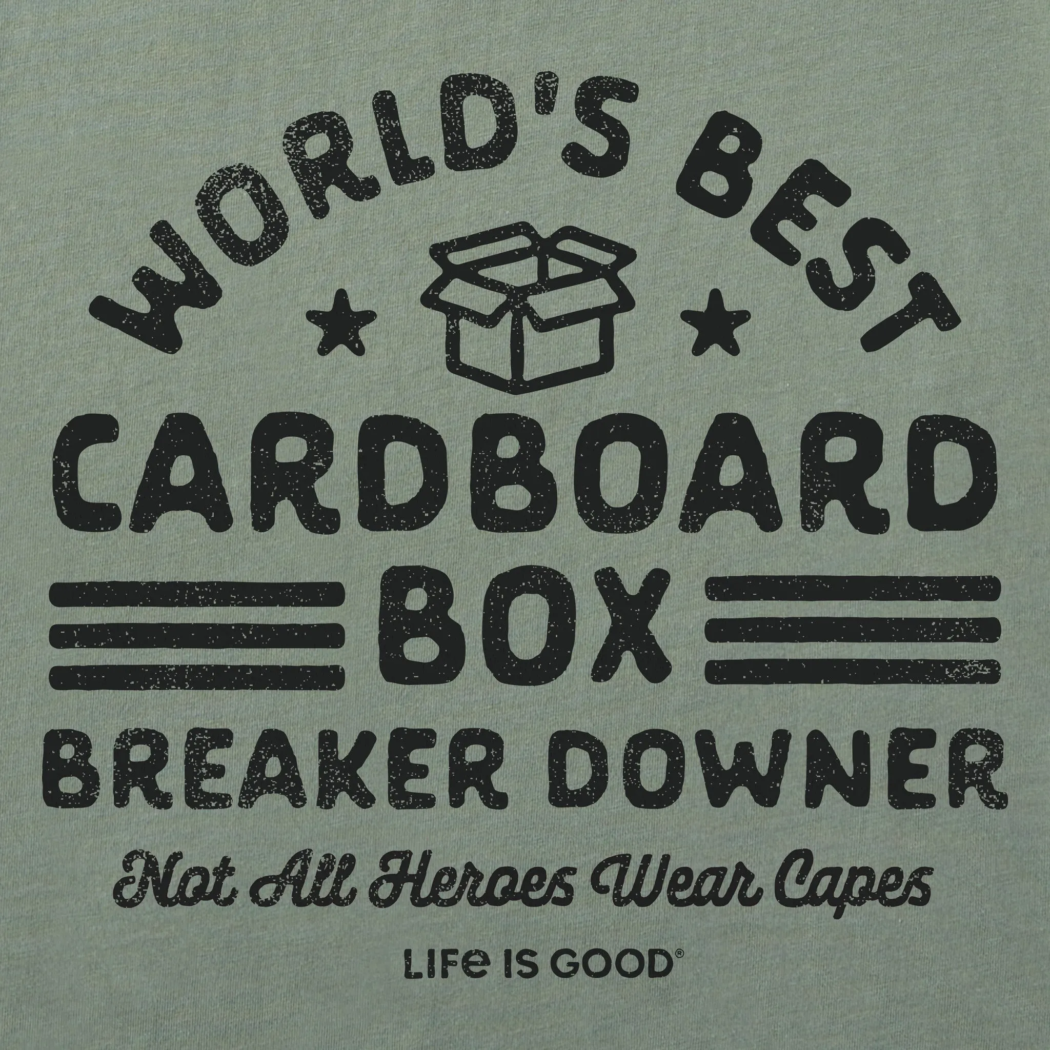 Men's Cardboard Box Breaker Downer Short Sleeve Tee Life is Good