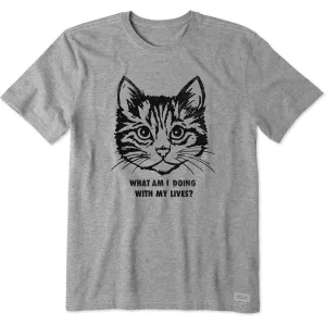 Men's Cat Lives Short Sleeve Tee Life is Good