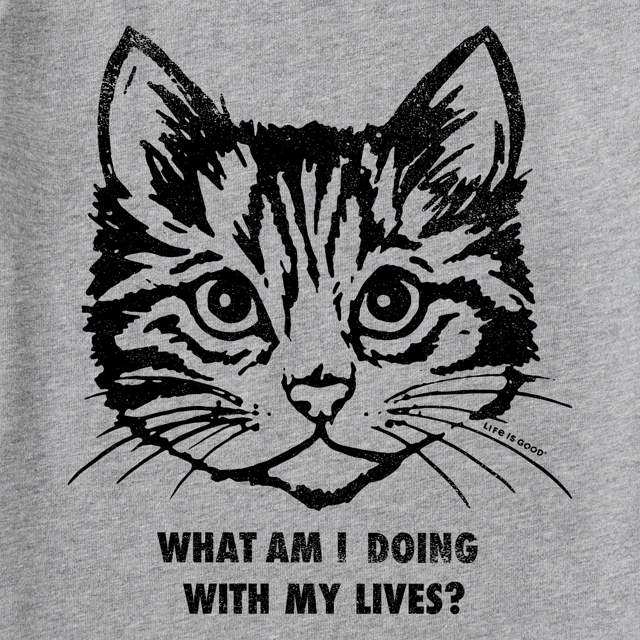 Men's Cat Lives Short Sleeve Tee Life is Good