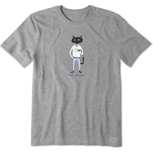 Men's Cat Person Short Sleeve Crusher Tee Life is Good