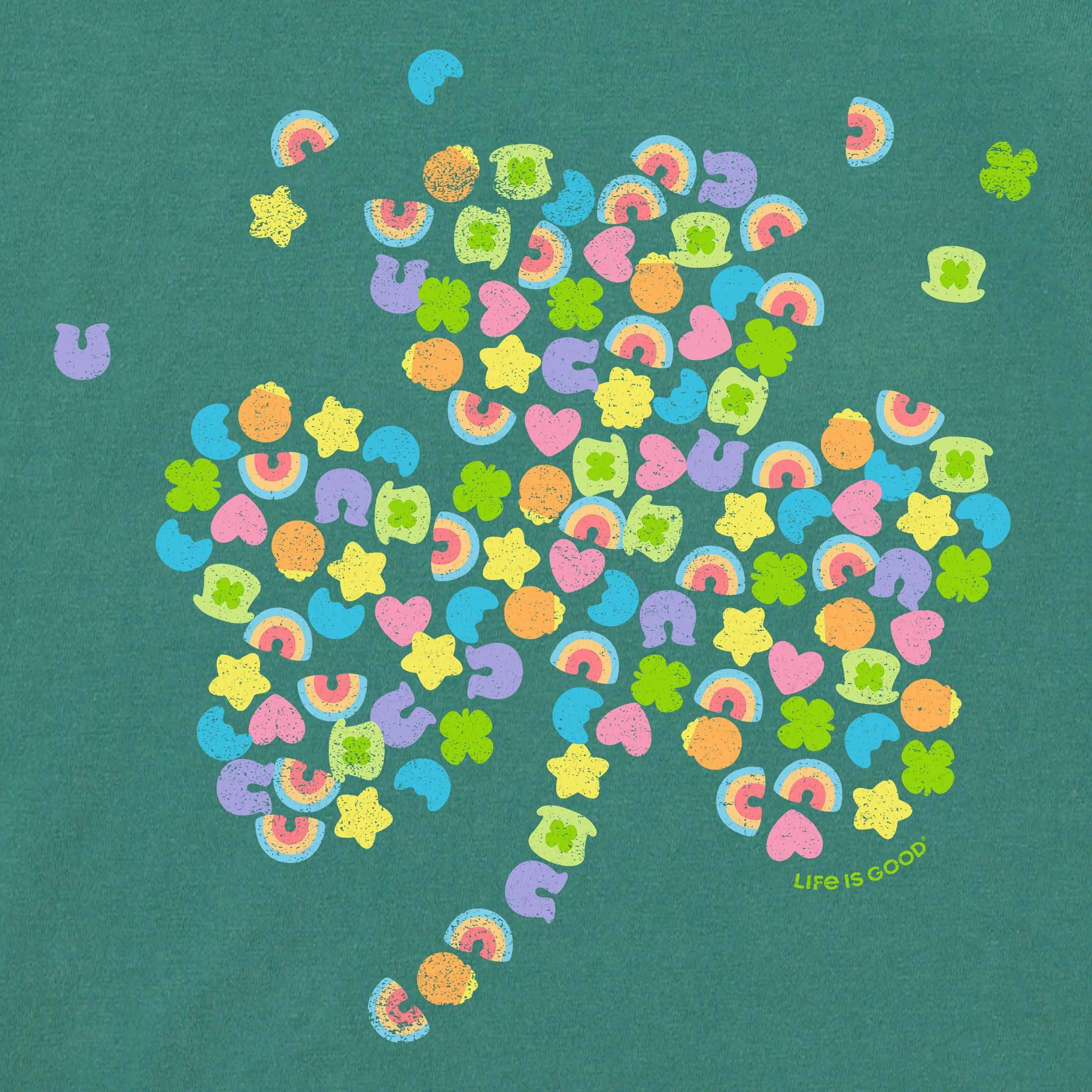 Men's Charmed Clover Short Sleeve Tee Life is Good