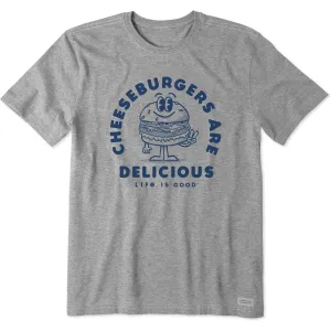 Men's Cheeseburgers are Delicious Short Sleeve Tee Life is Good
