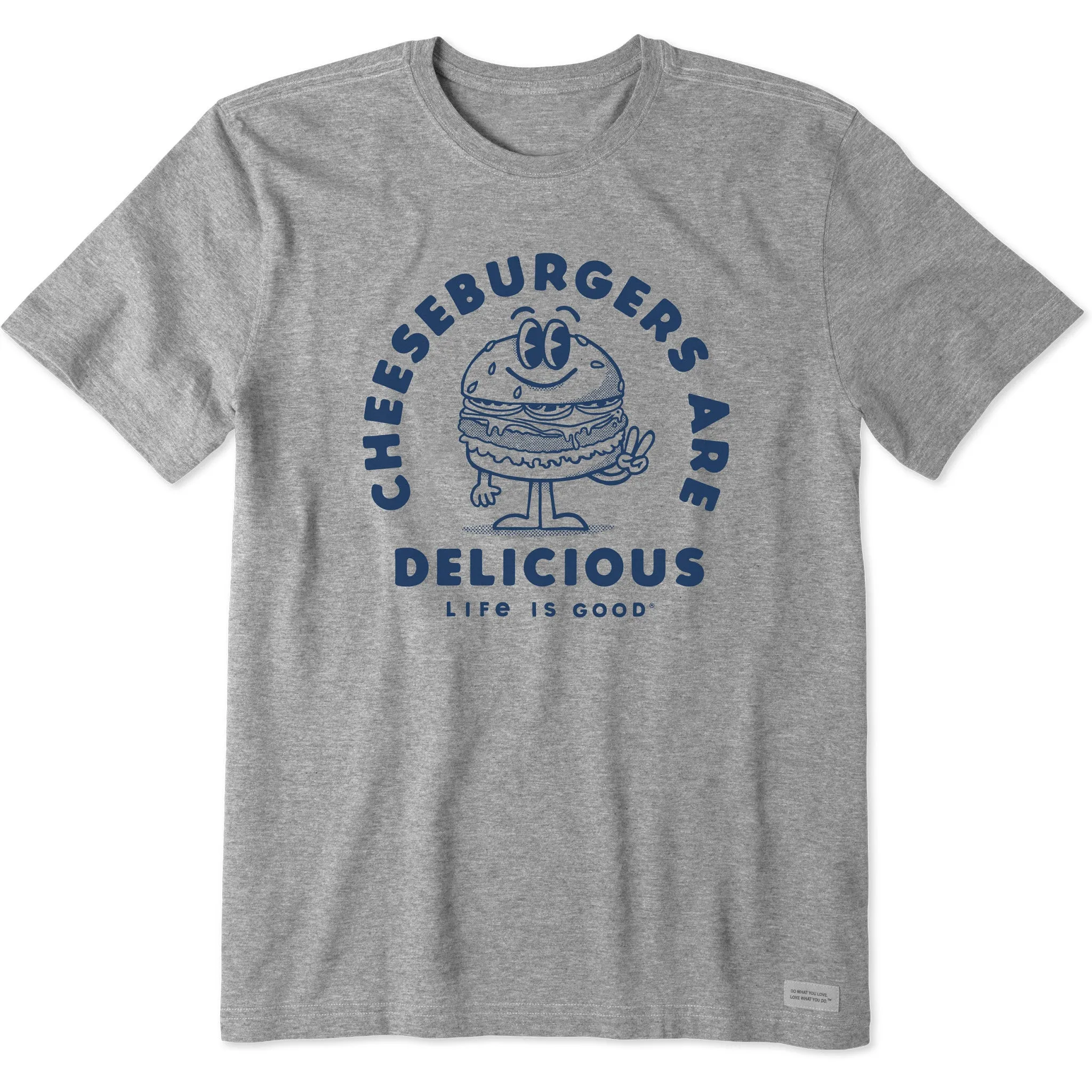 Men's Cheeseburgers are Delicious Short Sleeve Tee Life is Good