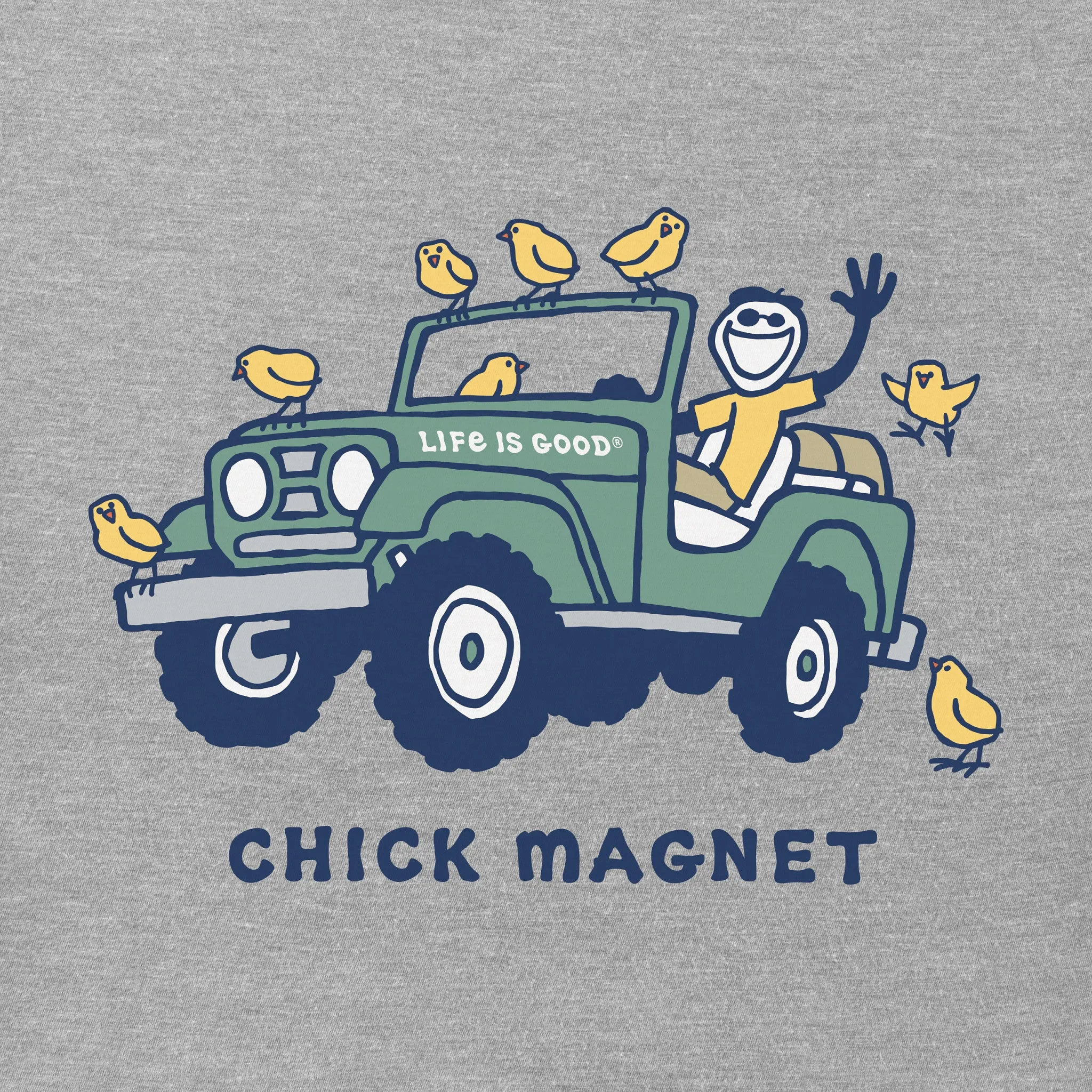 Men's Chick Magnet ATV Short Sleeve Crusher Tee Life is Good