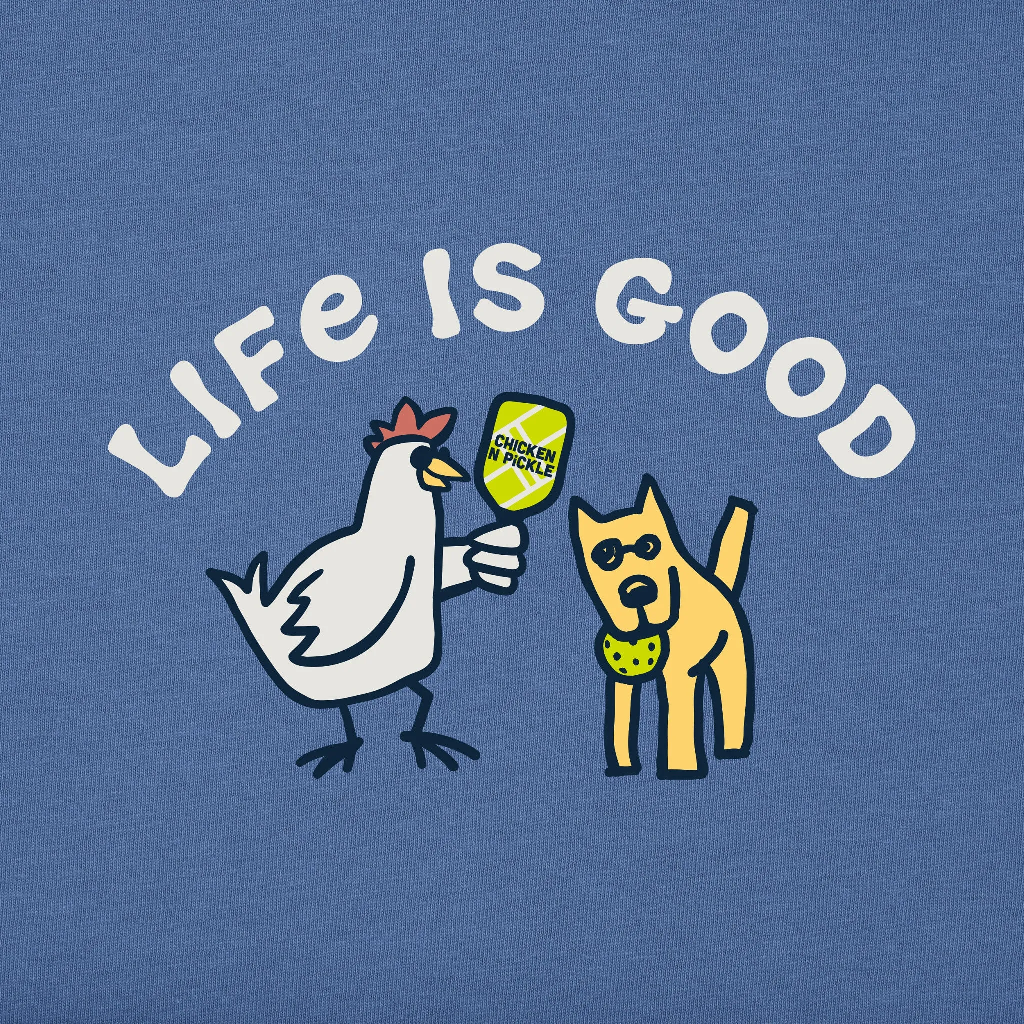 Men's Chicken N Pickle Rocket Short Sleeve Crusher Tee Life is Good