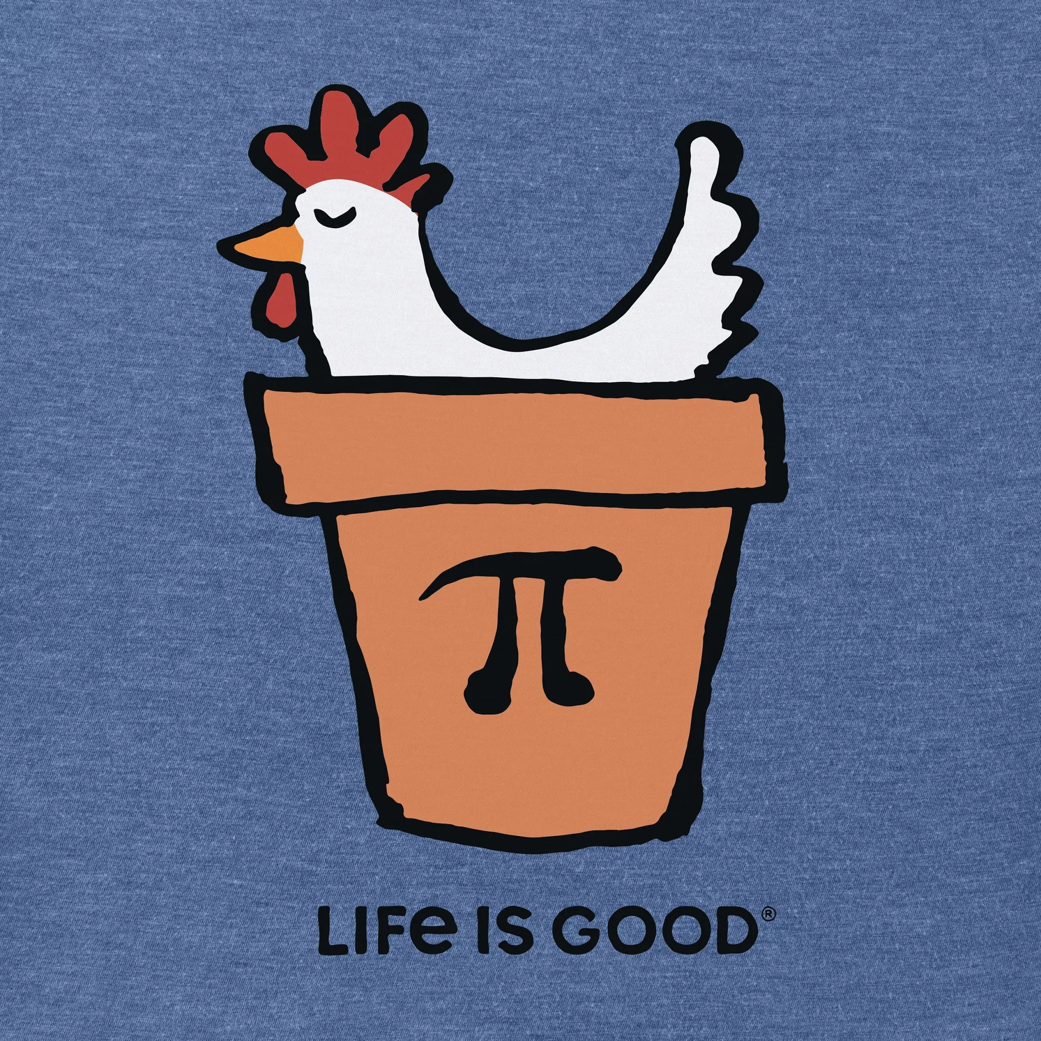 Men's Chicken Pot Pi Short Sleeve Crusher Tee Life is Good