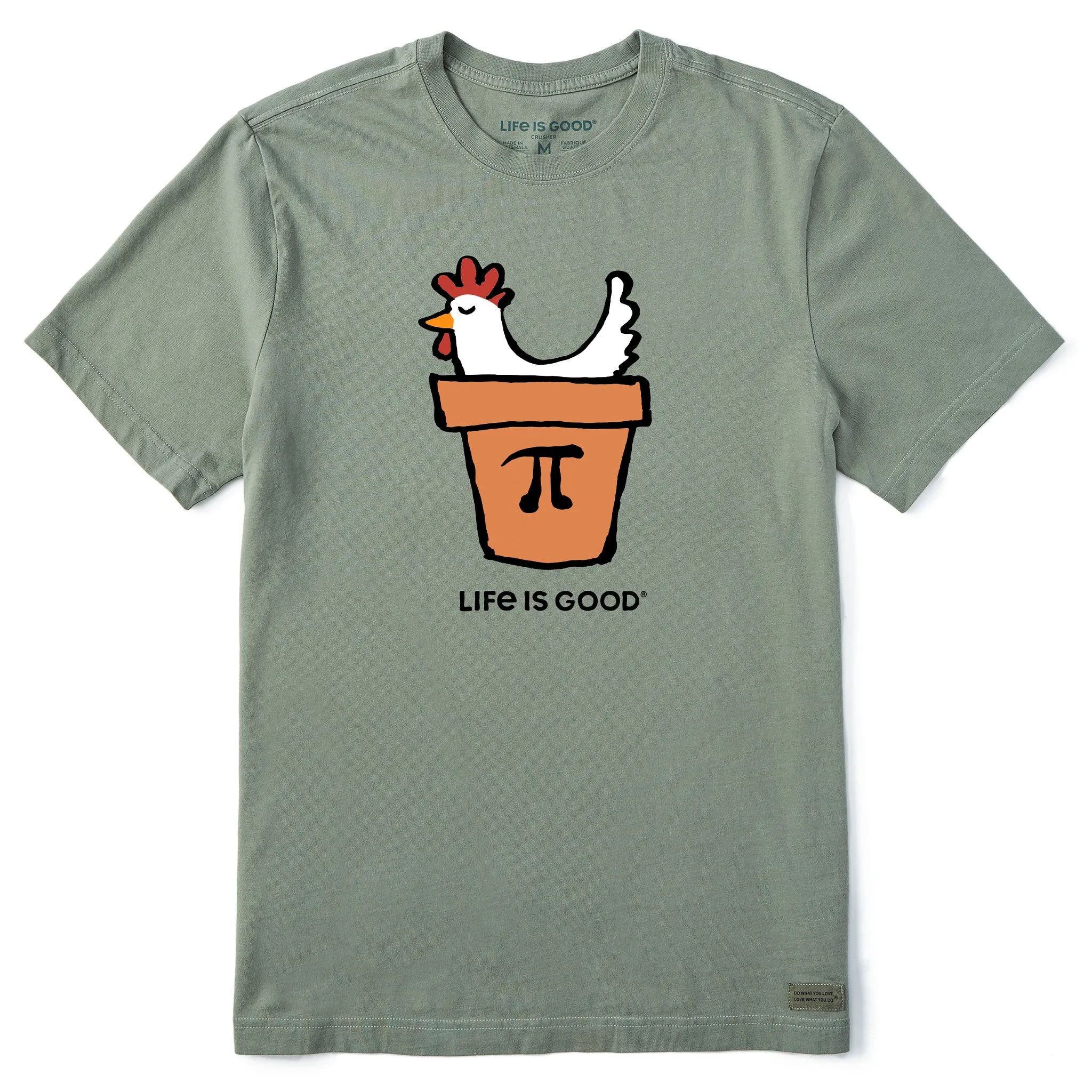 Men's Chicken Pot Pi Short Sleeve Crusher Tee Life is Good