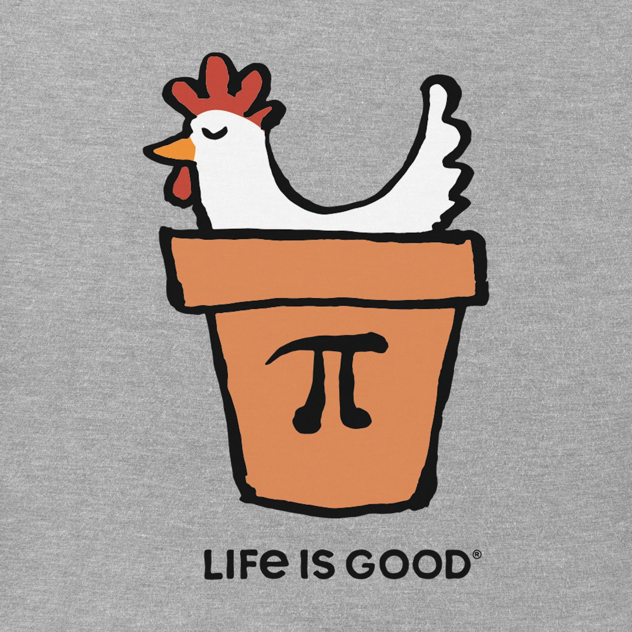Men's Chicken Pot Pi Short Sleeve Crusher Tee Life is Good