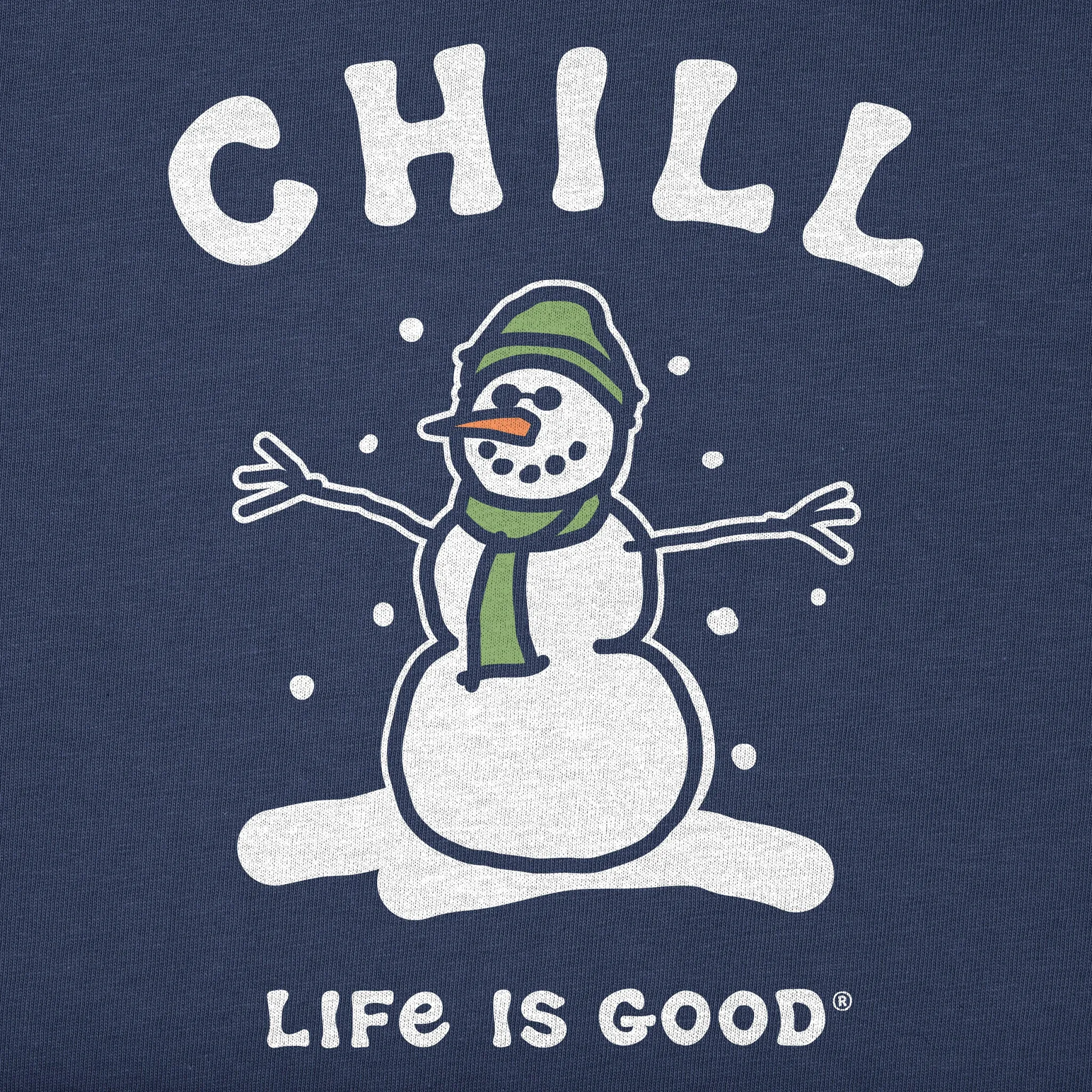 Men's Chill Snowman Long Sleeve Crusher Tee Life is Good