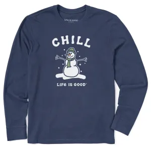 Men's Chill Snowman Long Sleeve Crusher Tee Life is Good
