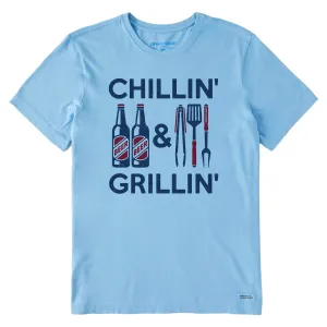 Men's Chillin' & Grillin' Beer & BBQ Short Sleeve Tee Life is Good
